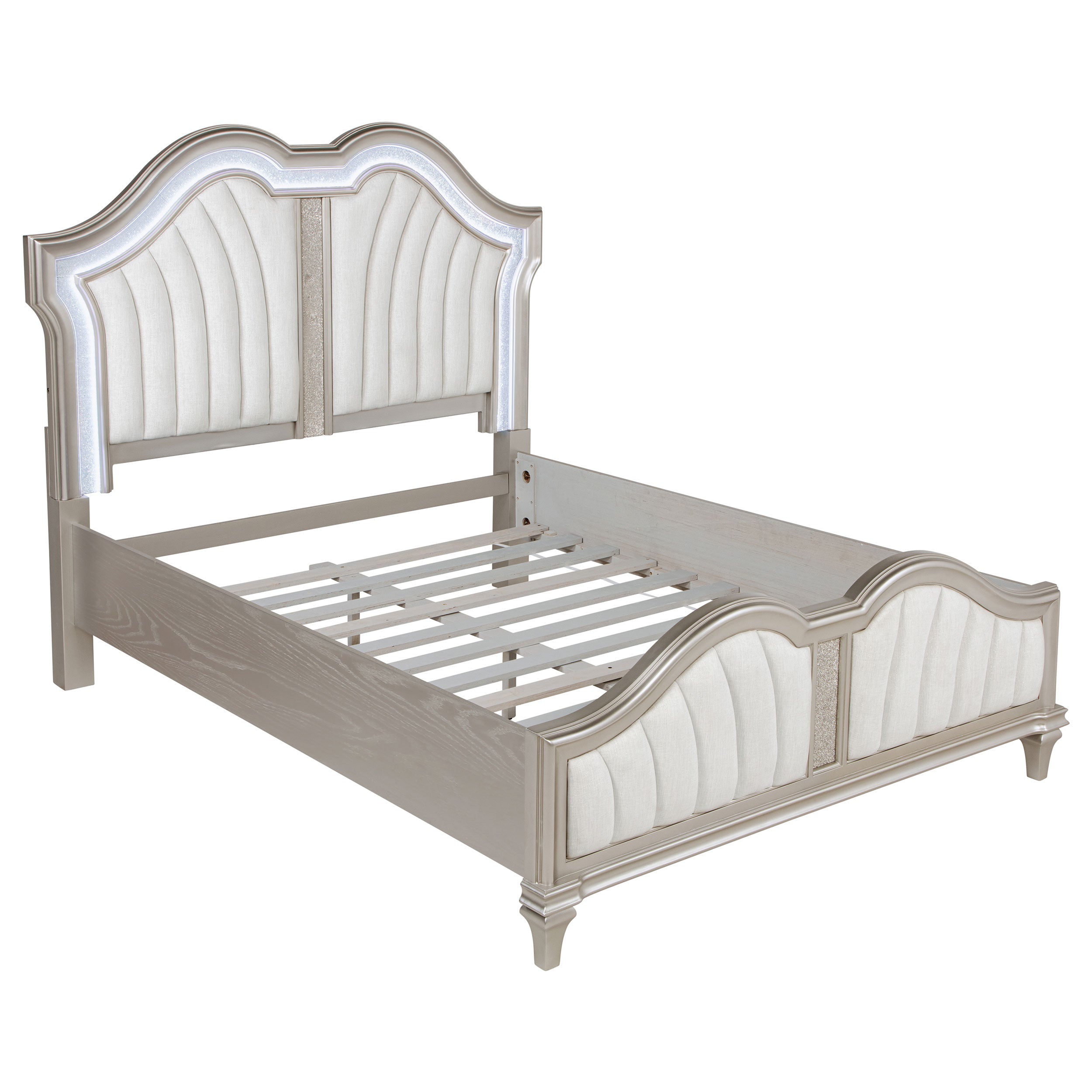 Evangeline Panel Bed with LED Lighting - Ideal Furniture (Fresno,CA)