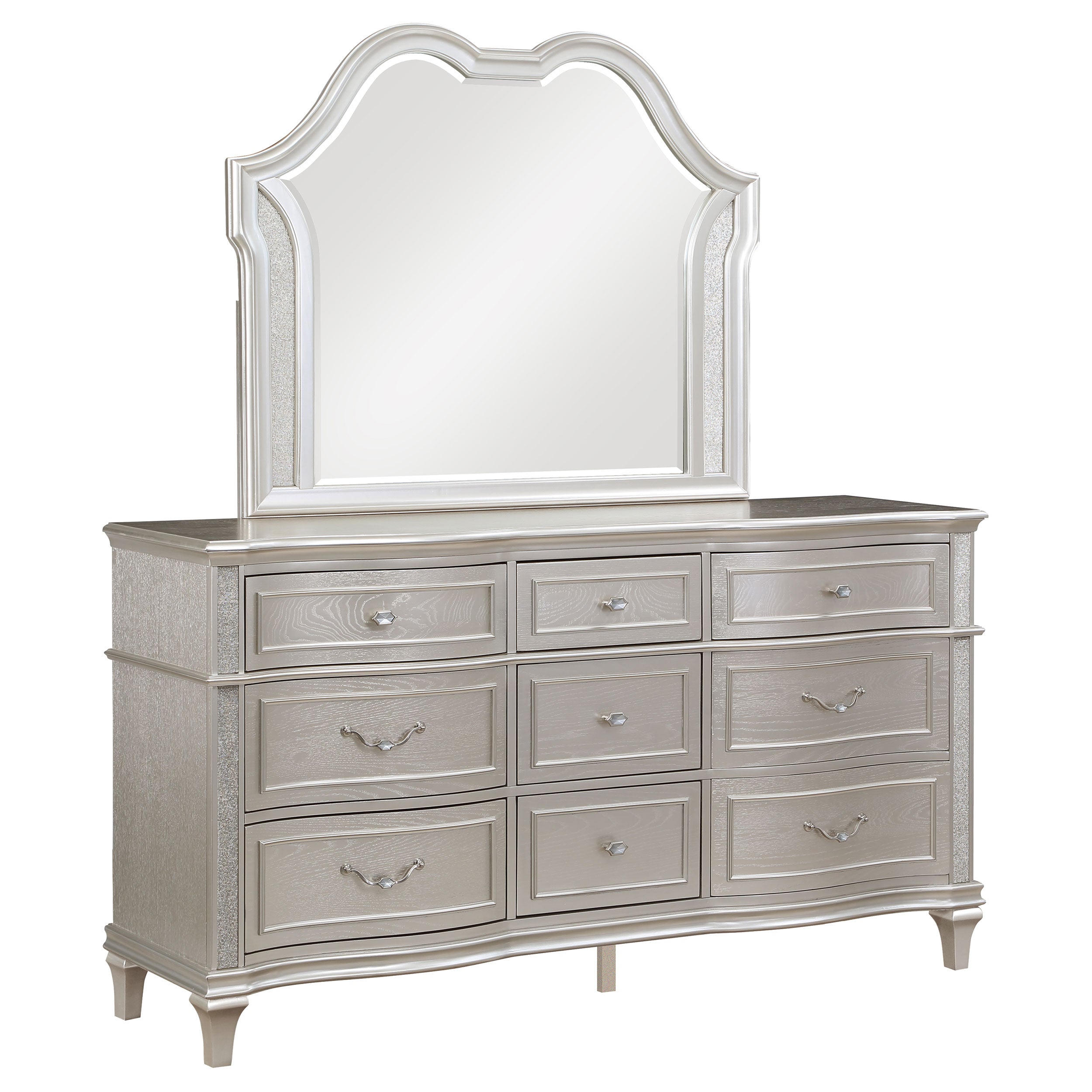 Evangeline Dresser with Mirror - Ideal Furniture (Fresno,CA)