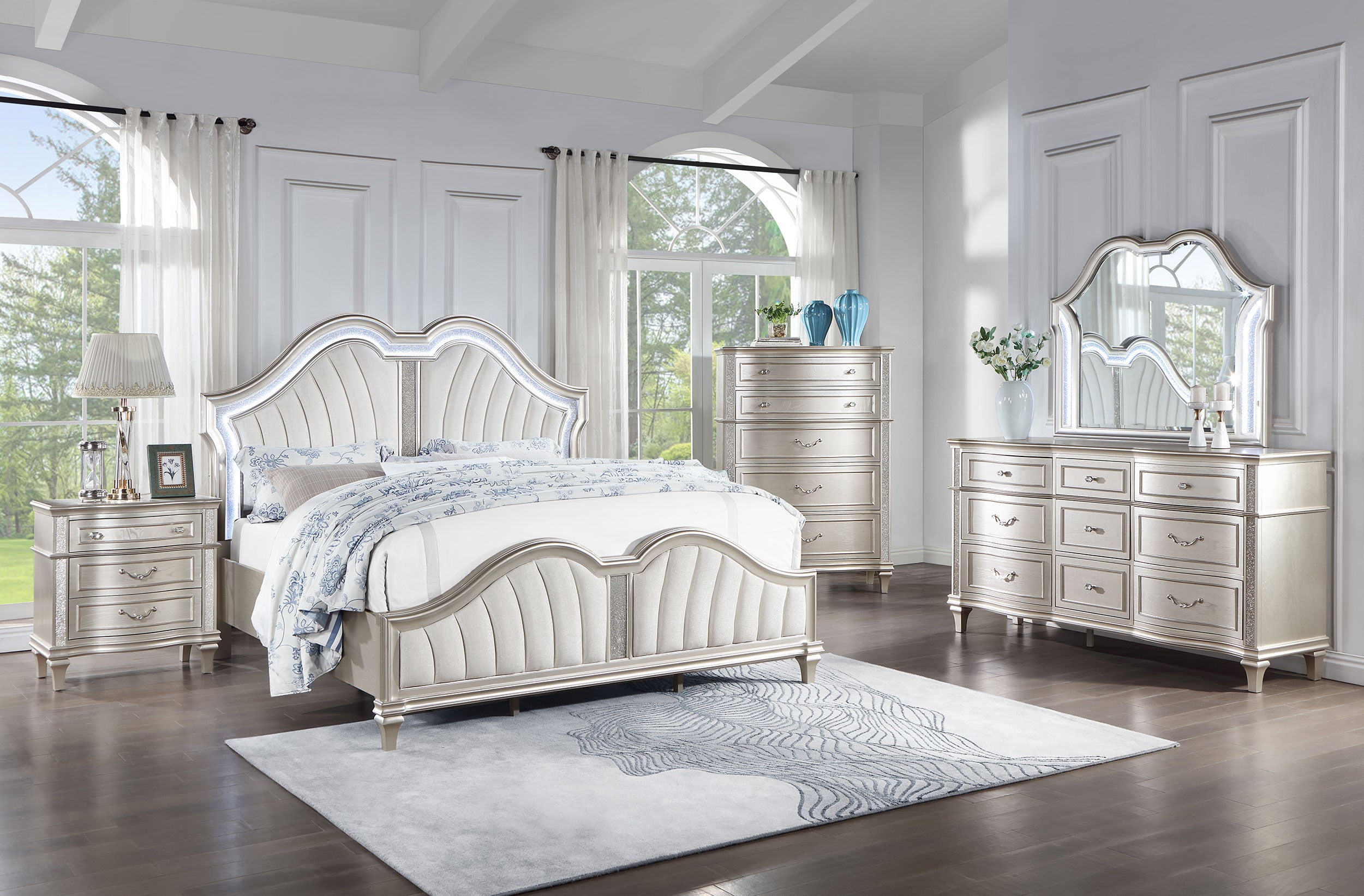 Evangeline Dresser with Mirror - Ideal Furniture (Fresno,CA)