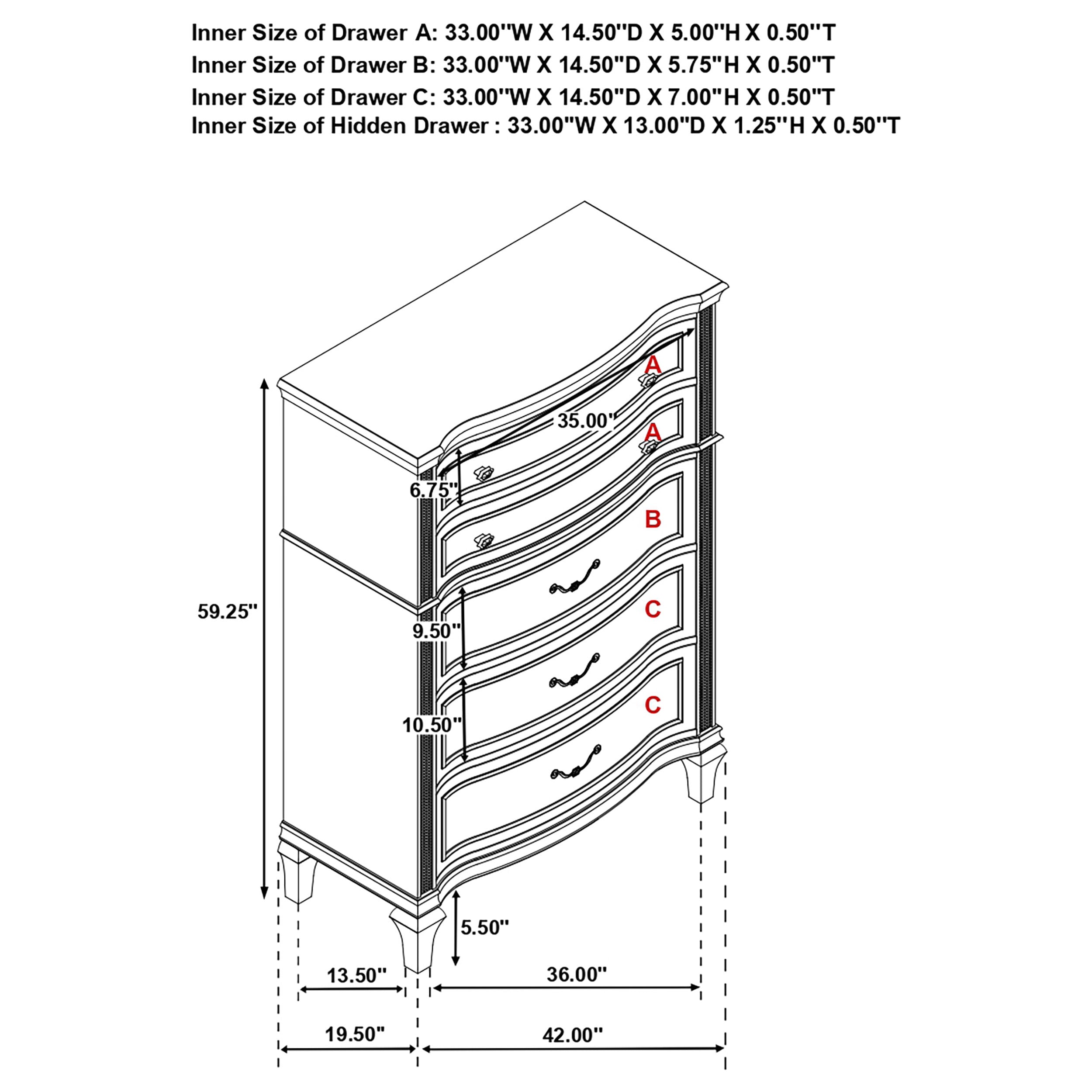 Evangeline Chest of Drawers - Ideal Furniture (Fresno,CA)