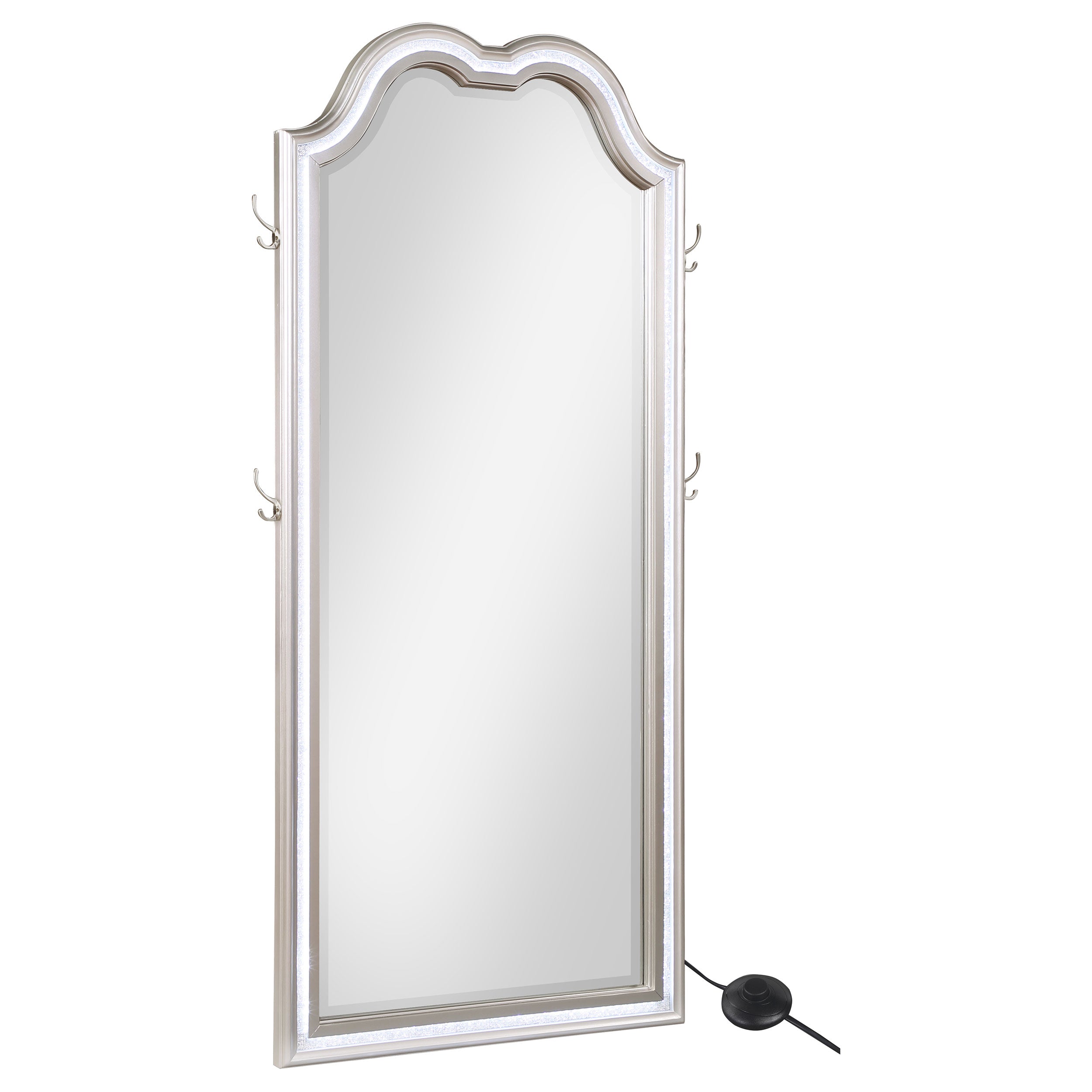 Evangeline Floor Mirror with LED Lighting - Ideal Furniture (Fresno,CA)