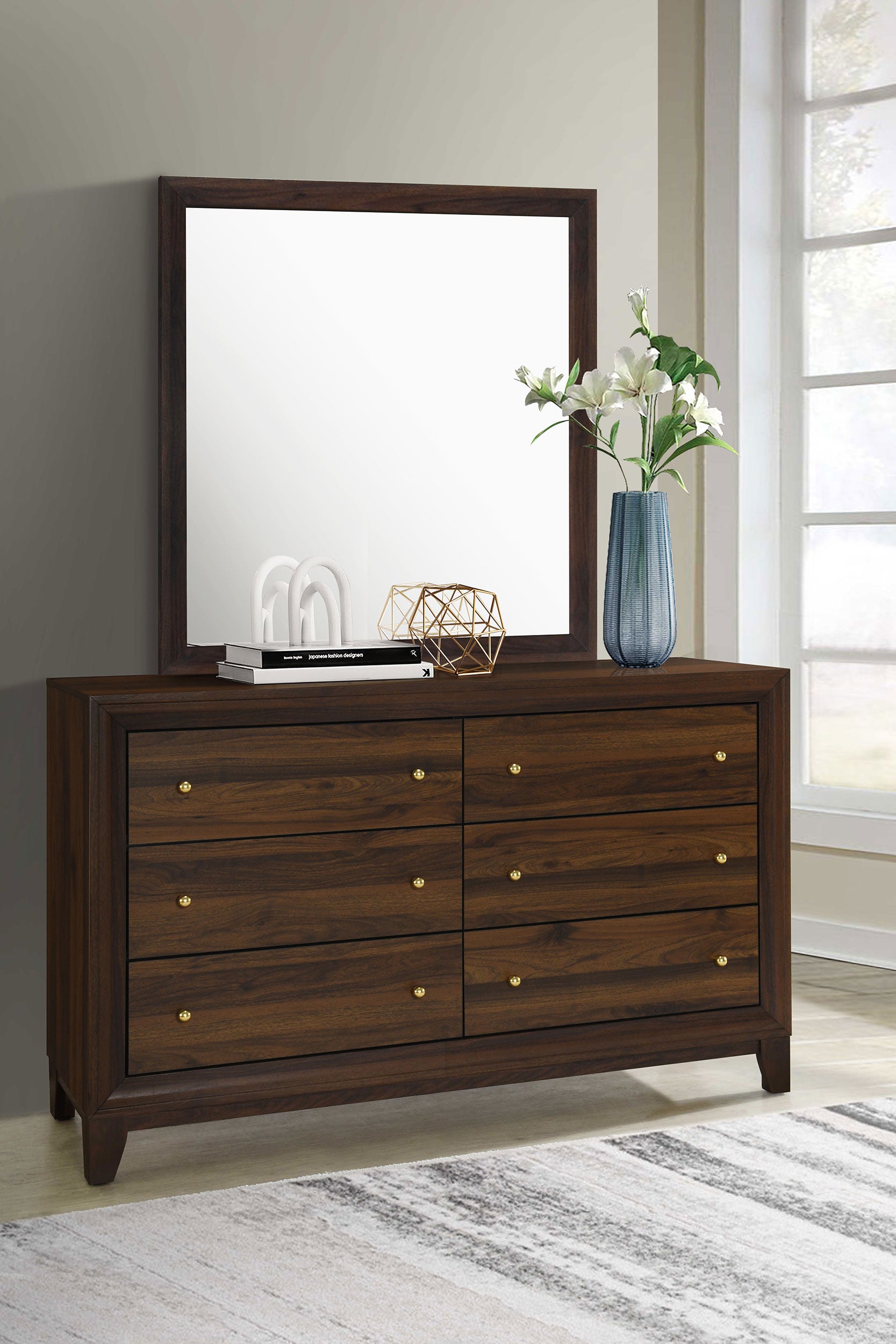 Welsley Dresser with Mirror - Ideal Furniture (Fresno,CA)