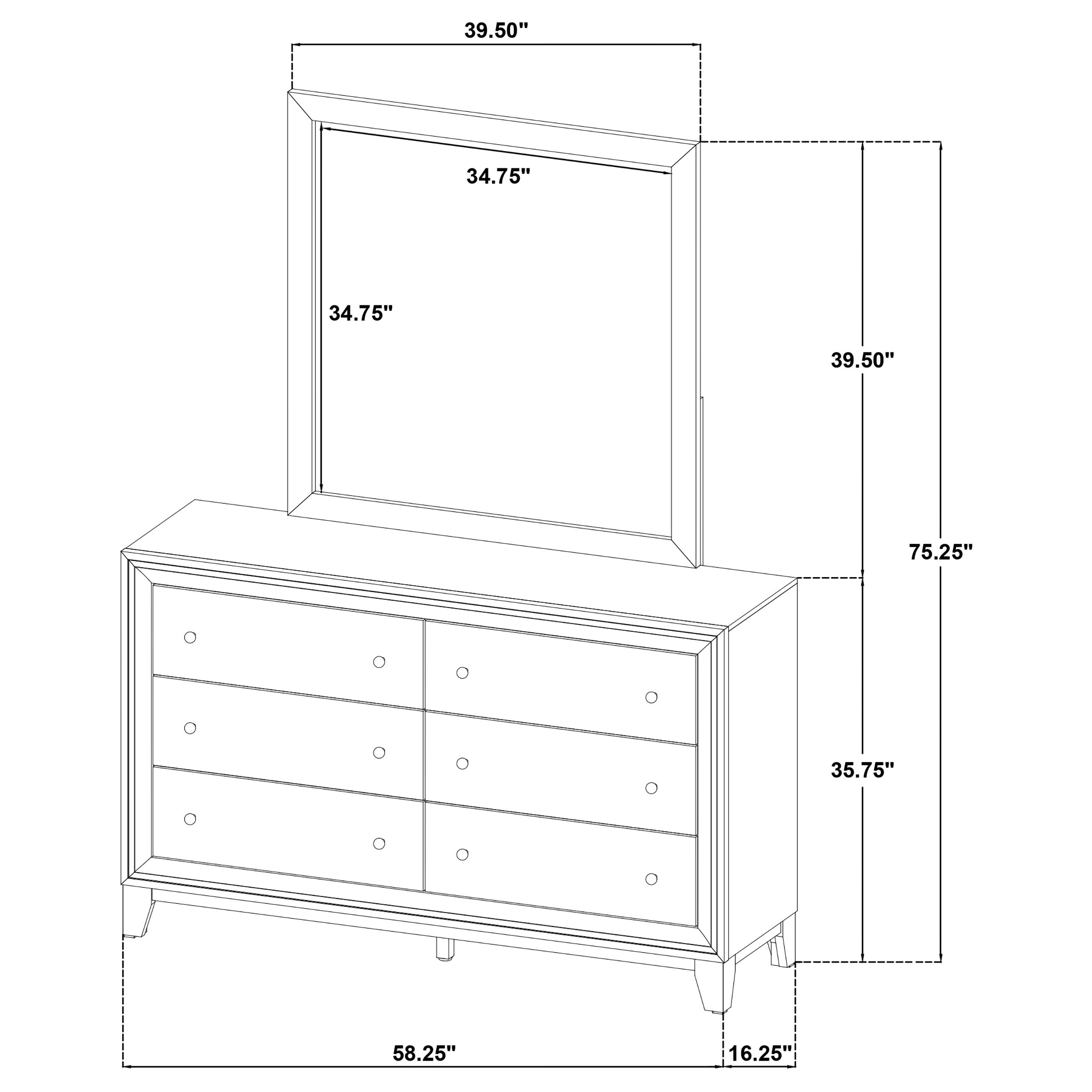 Welsley Dresser with Mirror - Ideal Furniture (Fresno,CA)