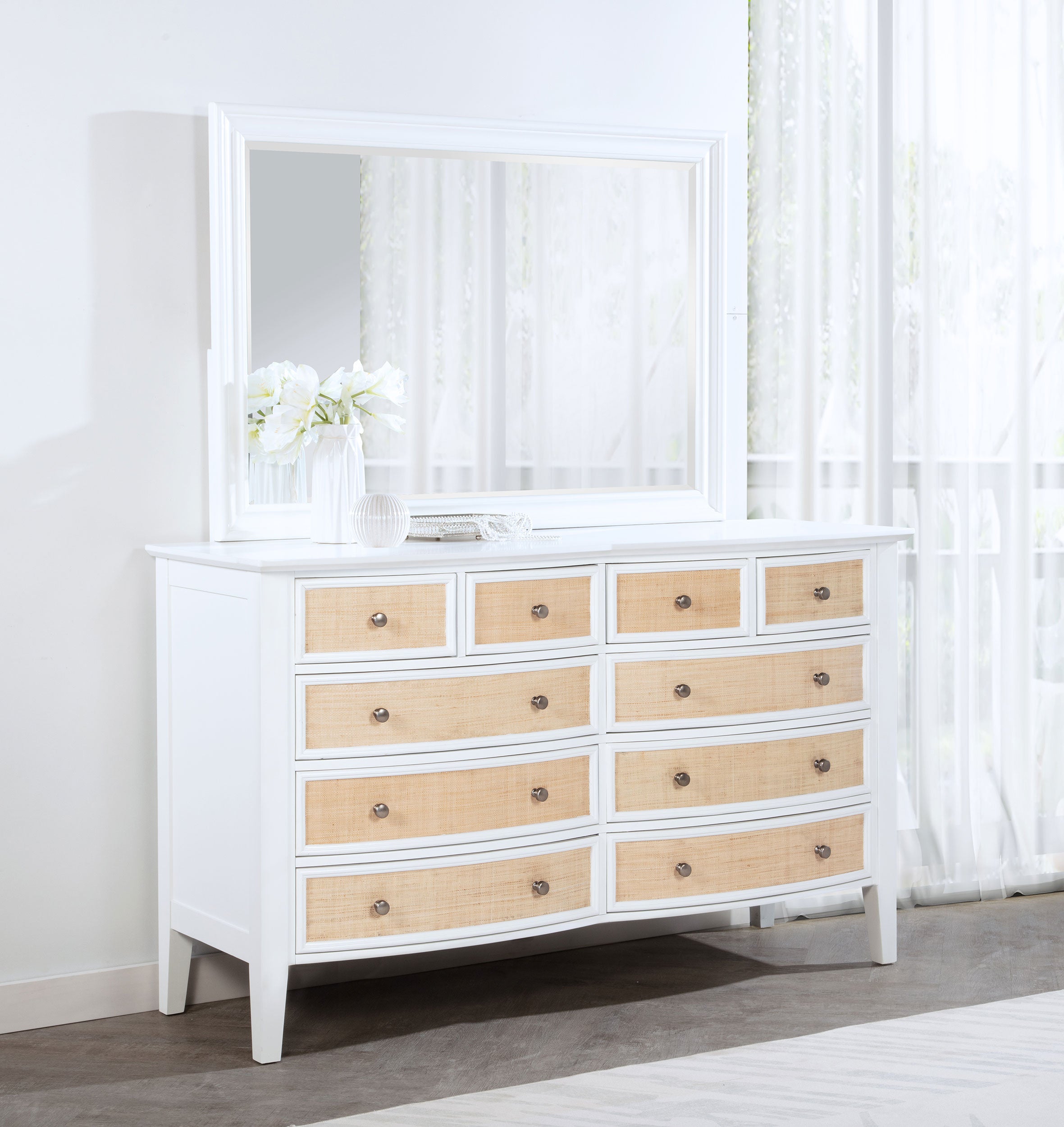 Bexhill Dresser with Mirror - Ideal Furniture (Fresno,CA)