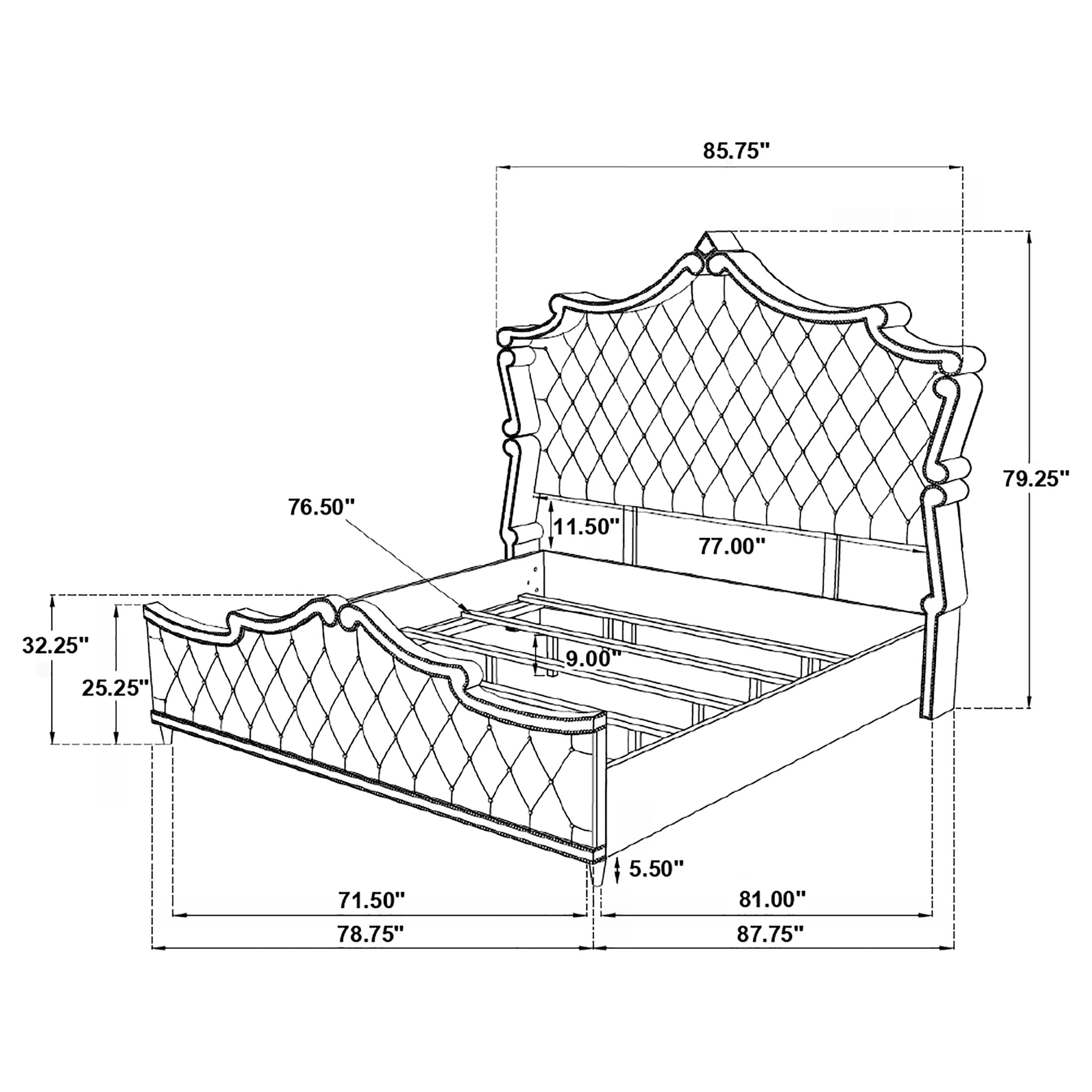 Antonella Panel Bed - Ideal Furniture (Fresno,CA)