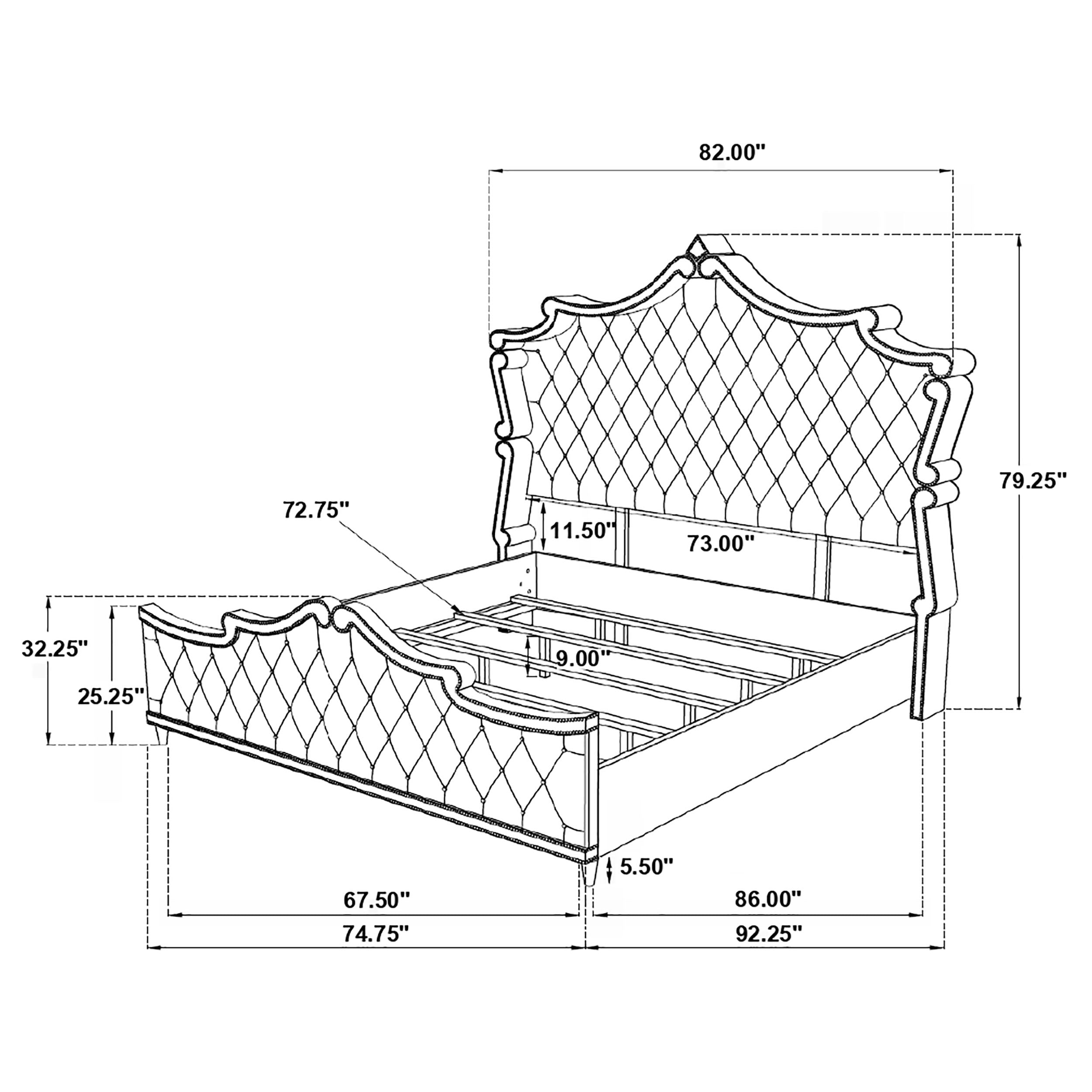 Antonella Bedroom Set - Ideal Furniture (Fresno,CA)