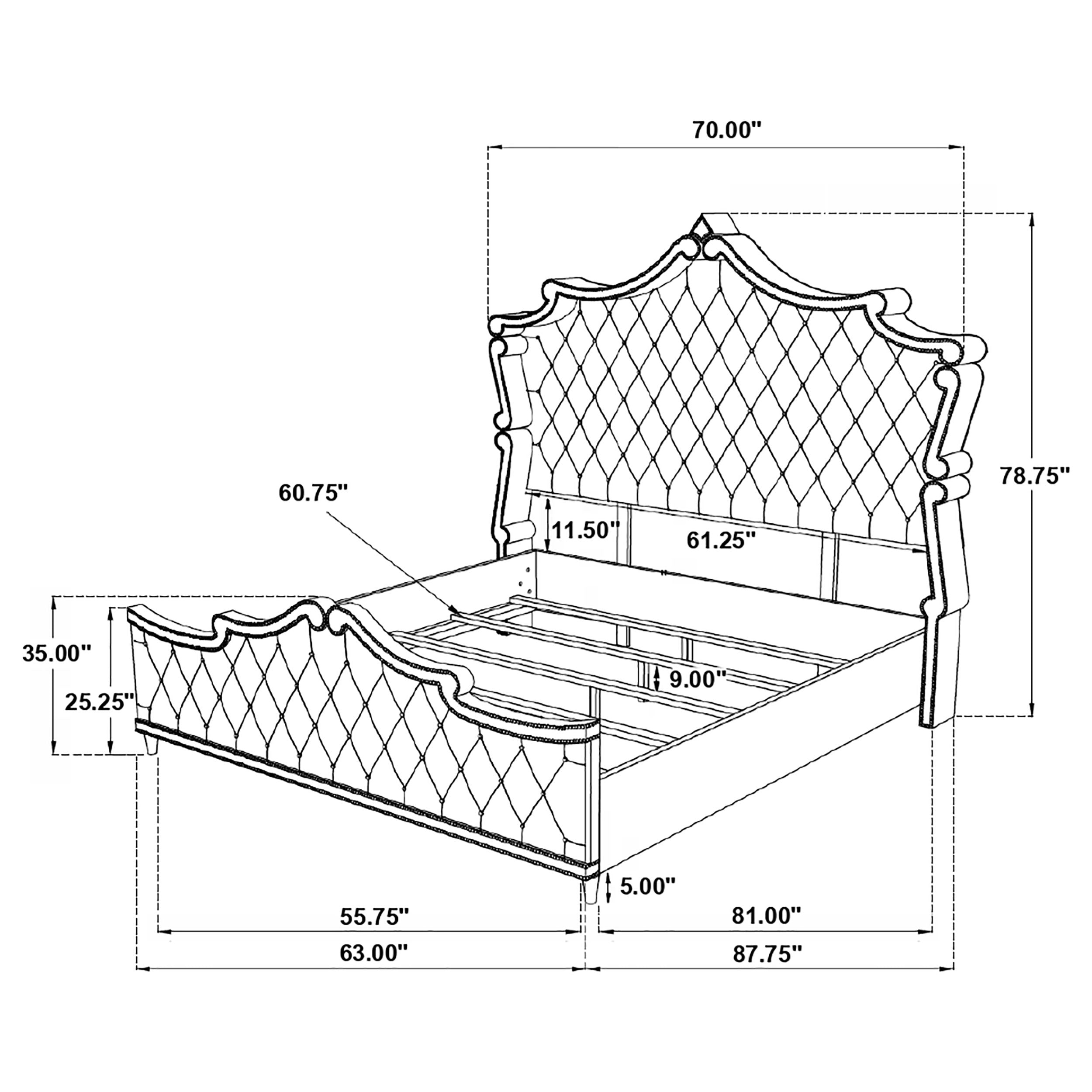 Antonella Panel Bed - Ideal Furniture (Fresno,CA)