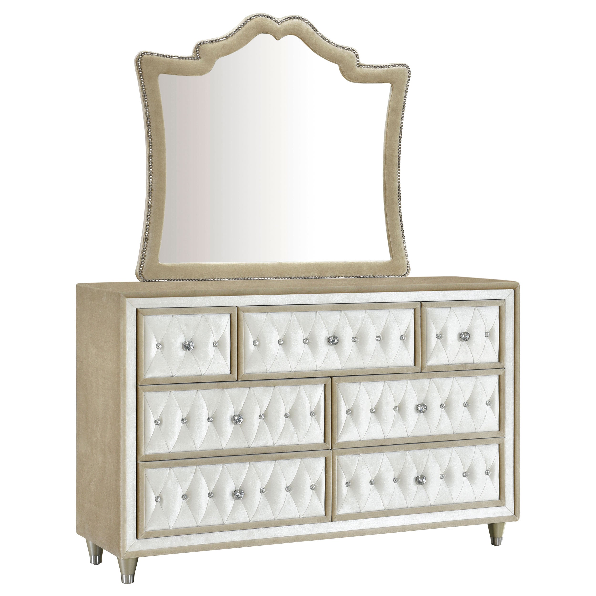 Antonella Dresser with Mirror - Ideal Furniture (Fresno,CA)