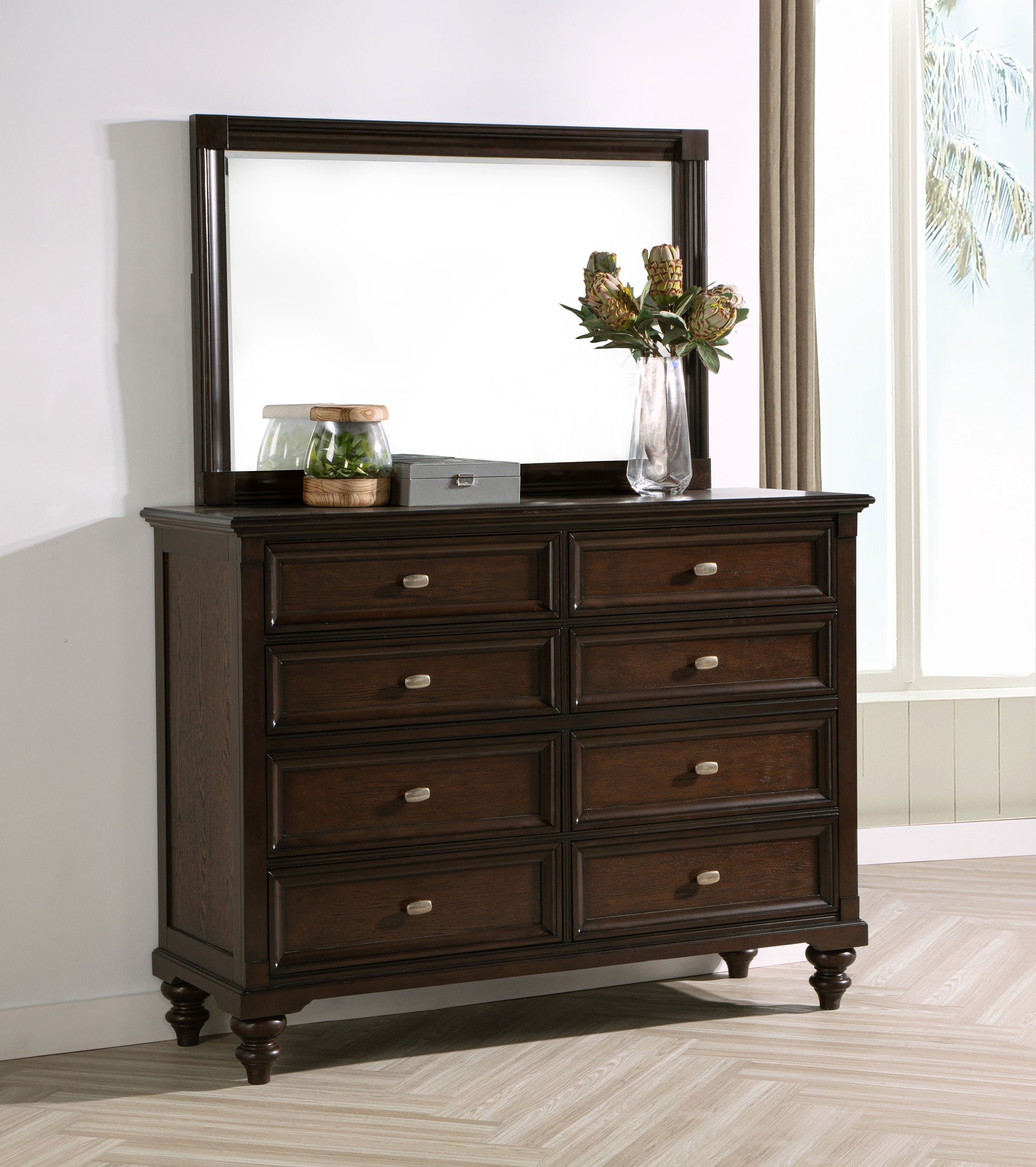Andover Dresser with Mirror - Ideal Furniture (Fresno,CA)