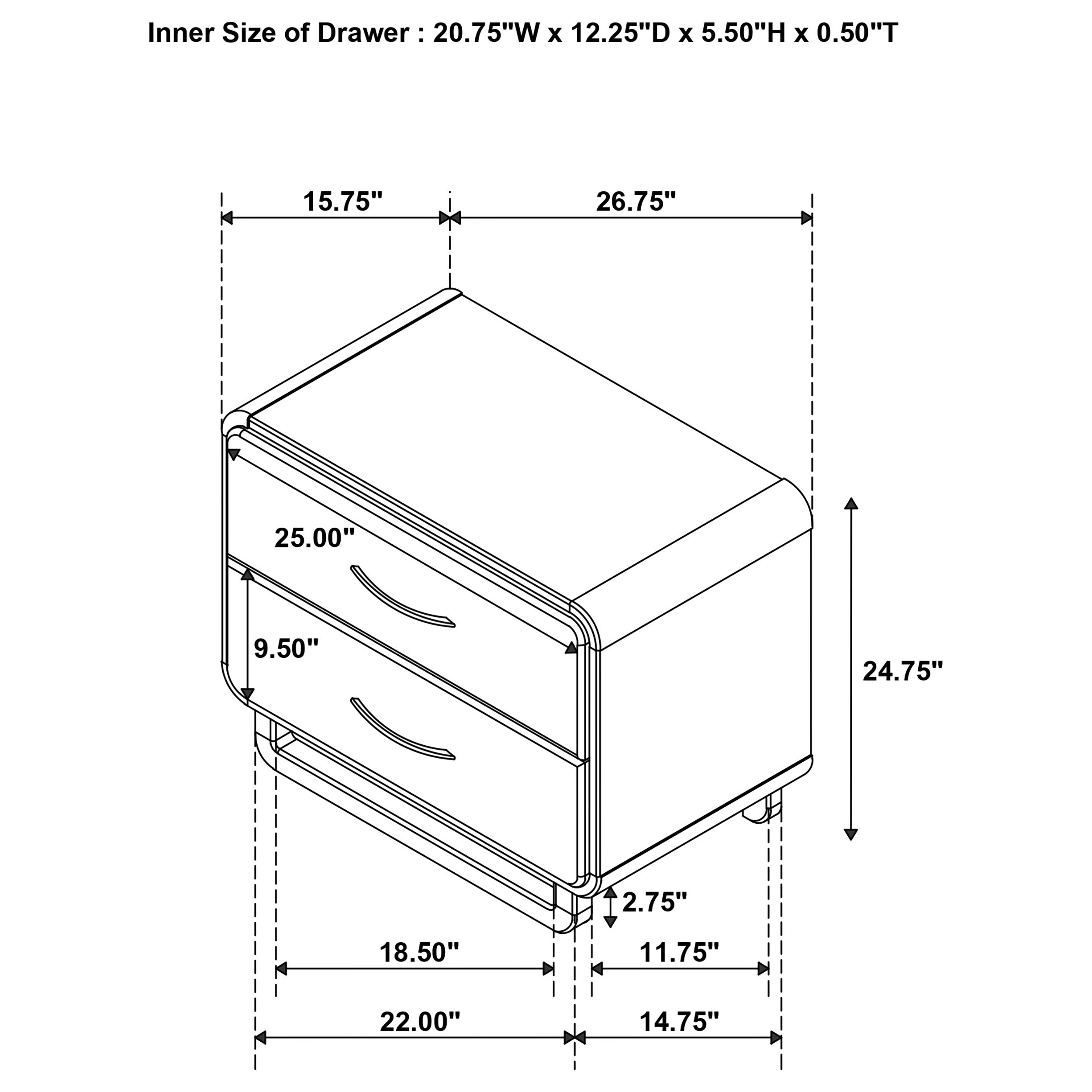Amsbury Nightstand - Ideal Furniture (Fresno,CA)