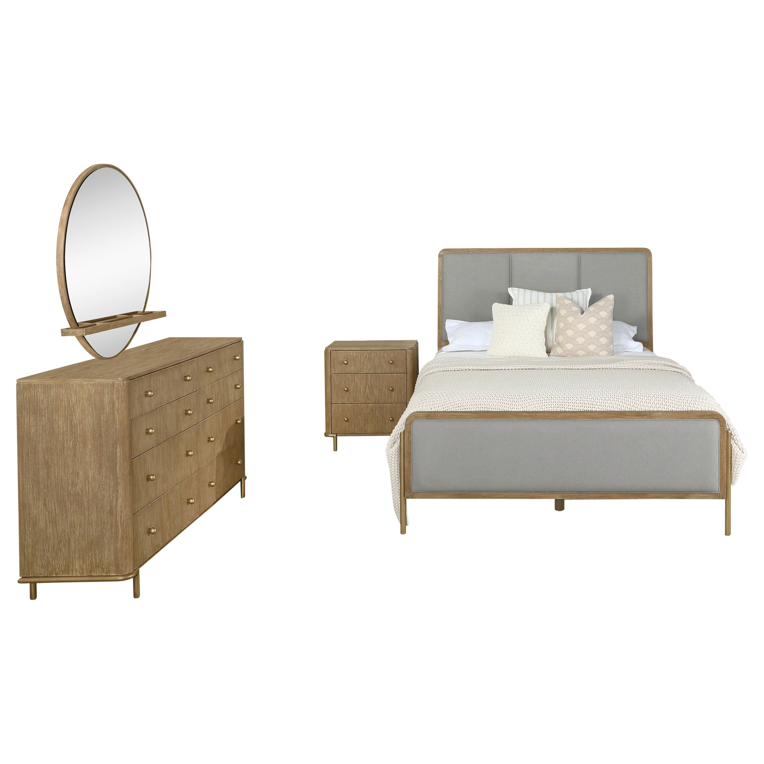 Arini 5 Pc Bedroom Sets Beige - Ideal Furniture (Fresno,CA)