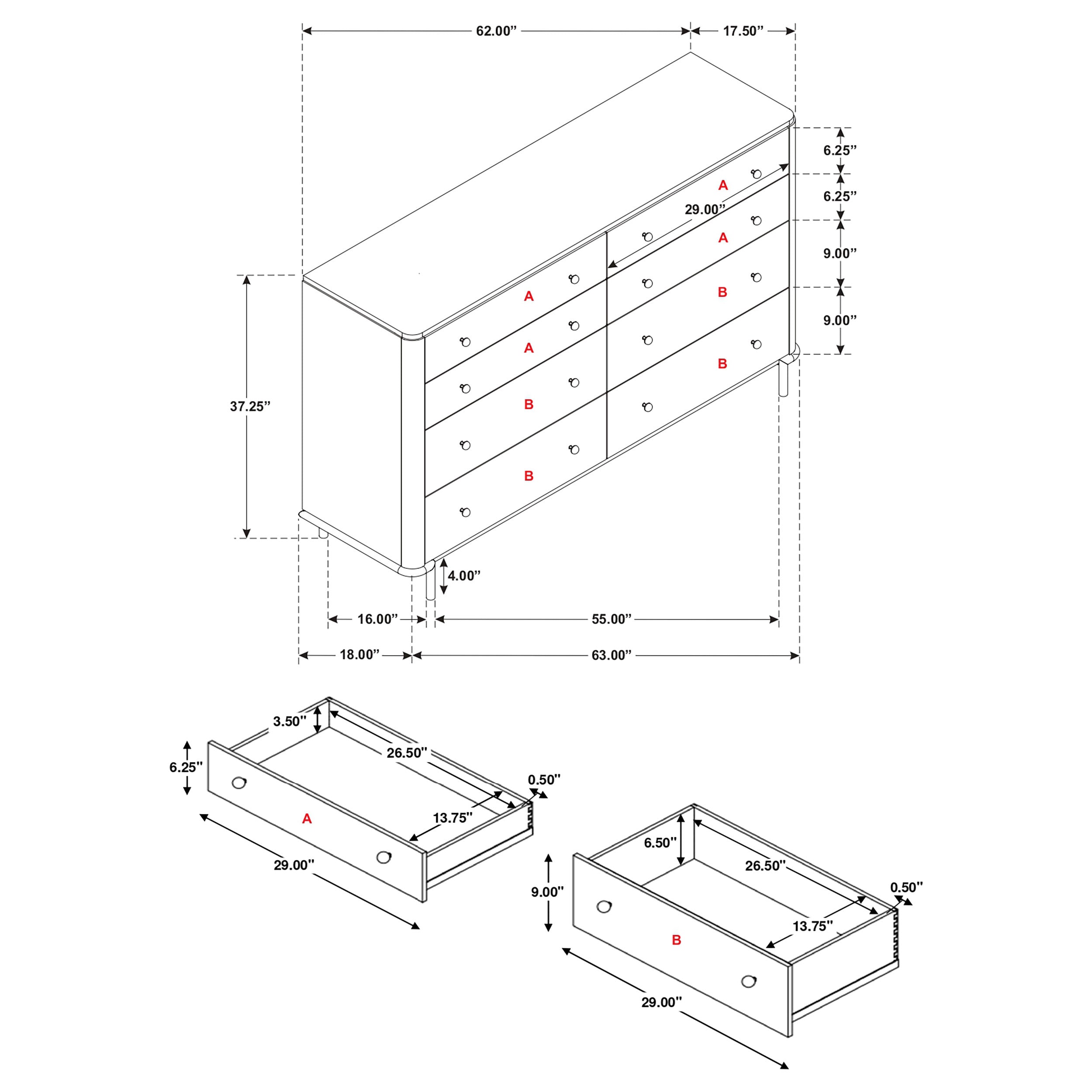 Arini Dresser - Ideal Furniture (Fresno,CA)