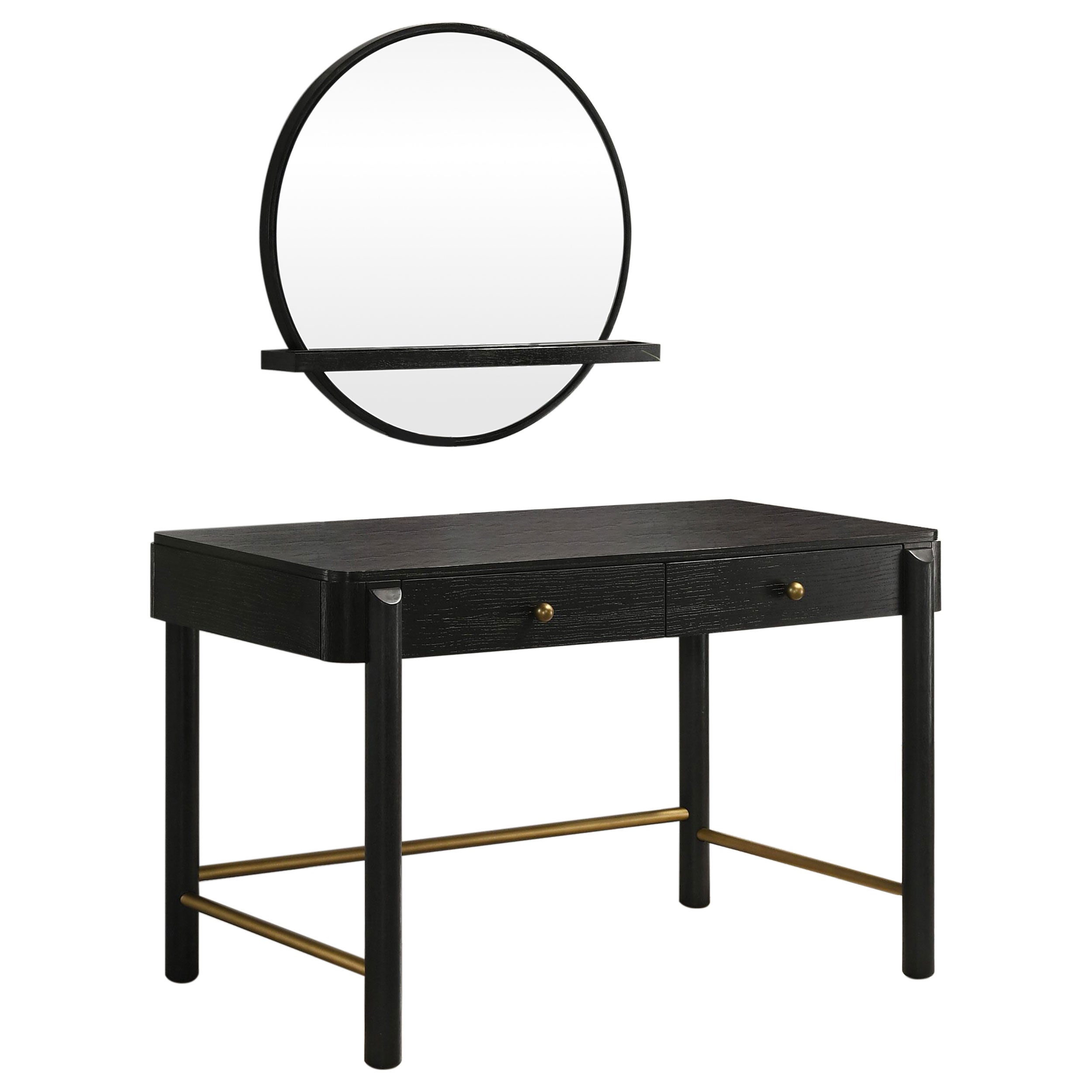 Arini Makeup Vanity Table with Wall Mirror - Ideal Furniture (Fresno,CA)
