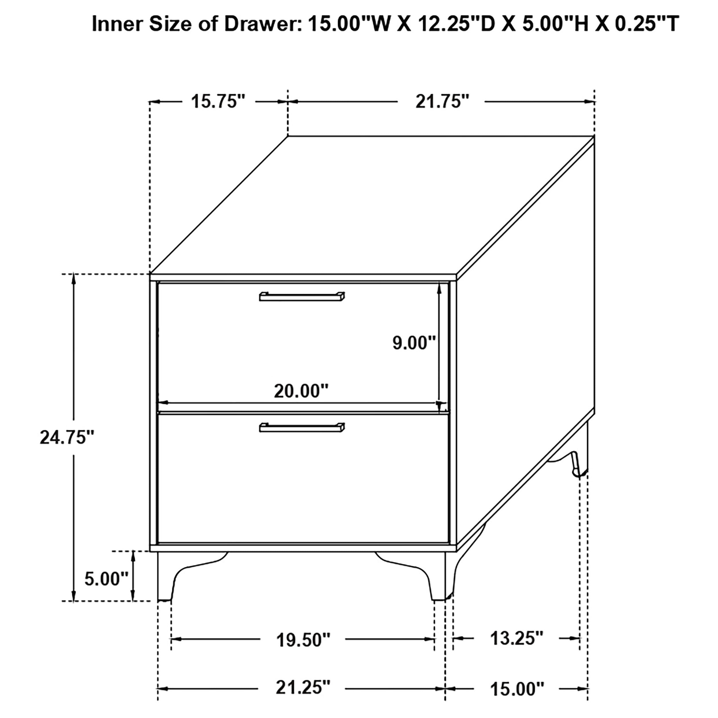 Kendall Nightstand - Ideal Furniture (Fresno,CA)