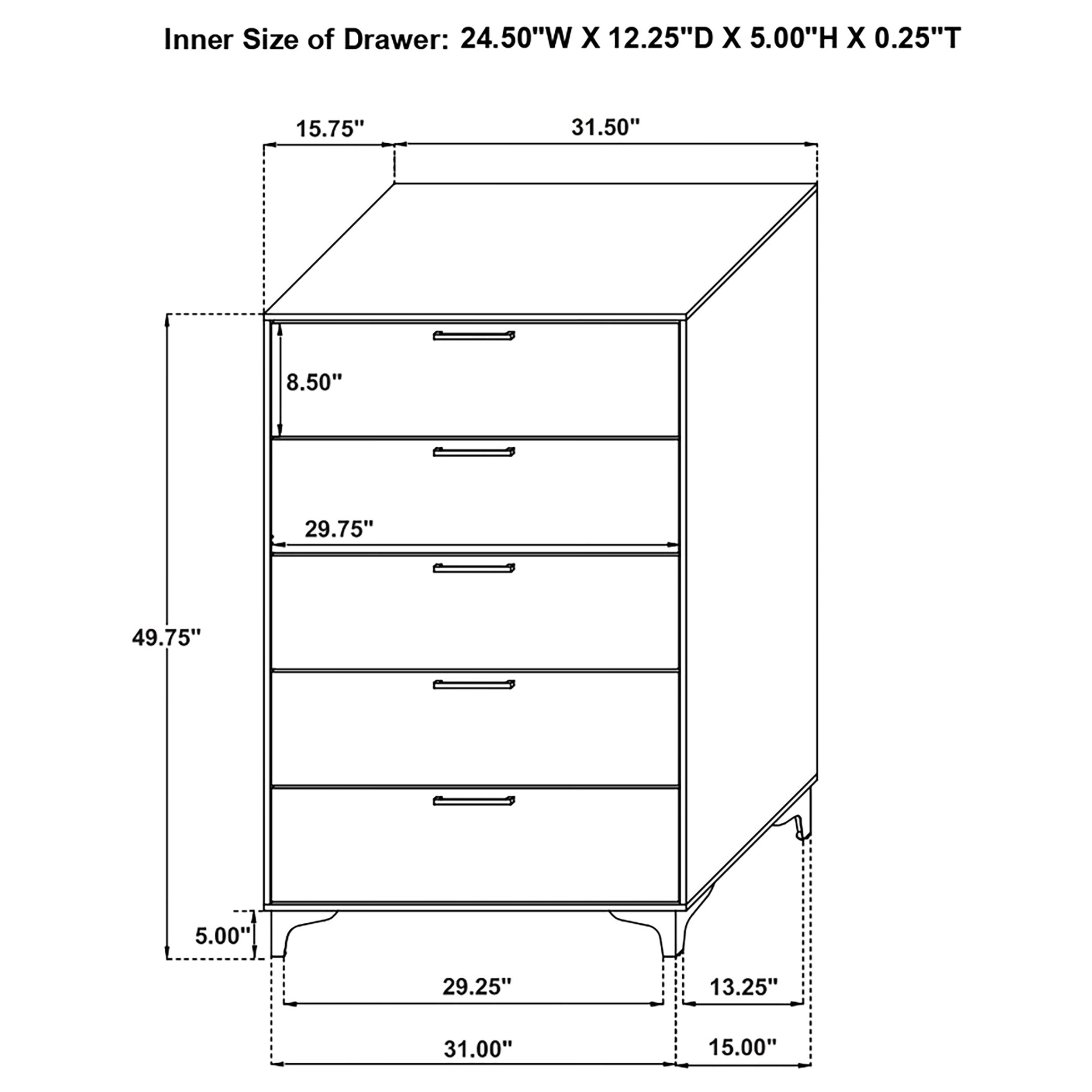 Kendall Chest of Drawers - Ideal Furniture (Fresno,CA)