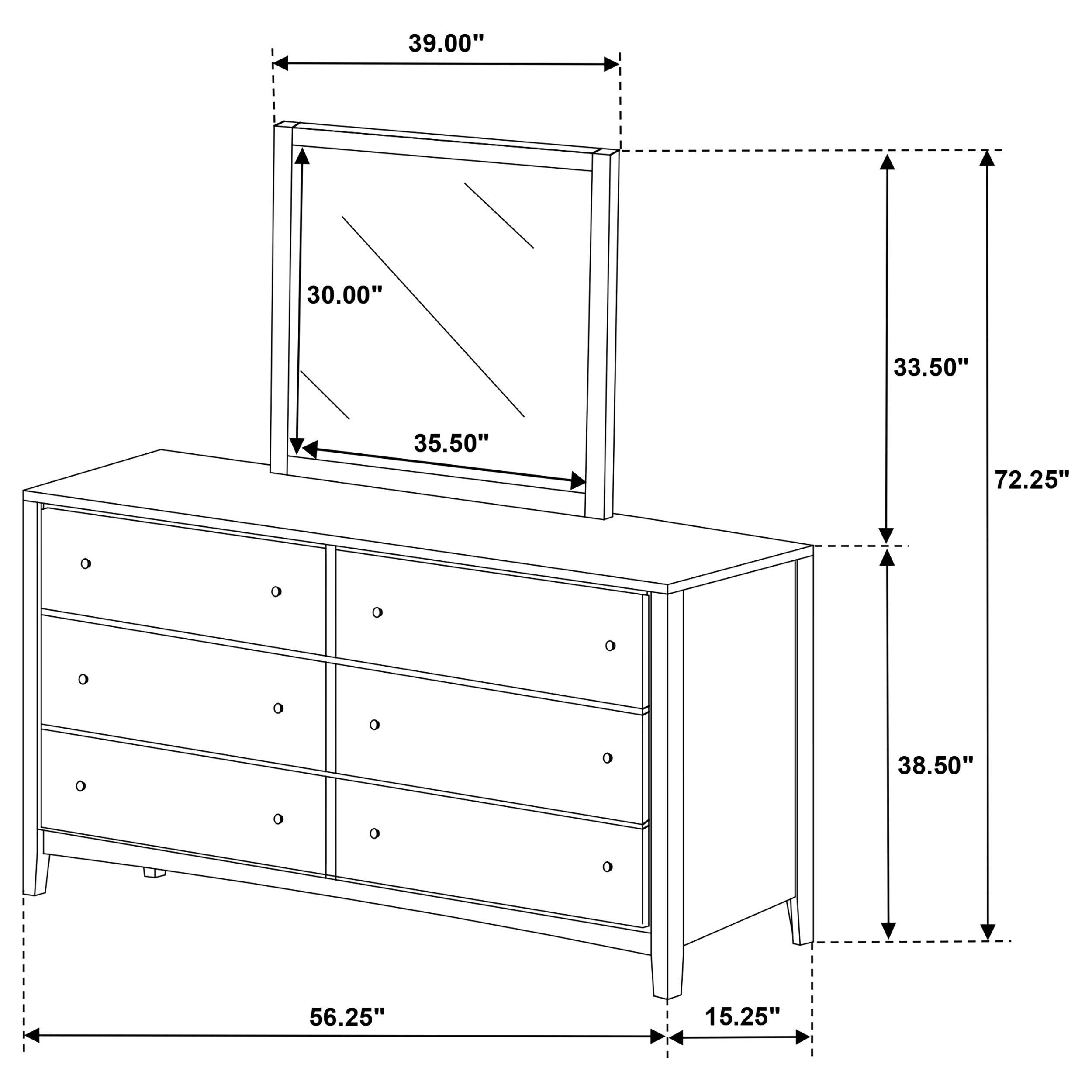 Wilkes Dresser with Mirror - Ideal Furniture (Fresno,CA)