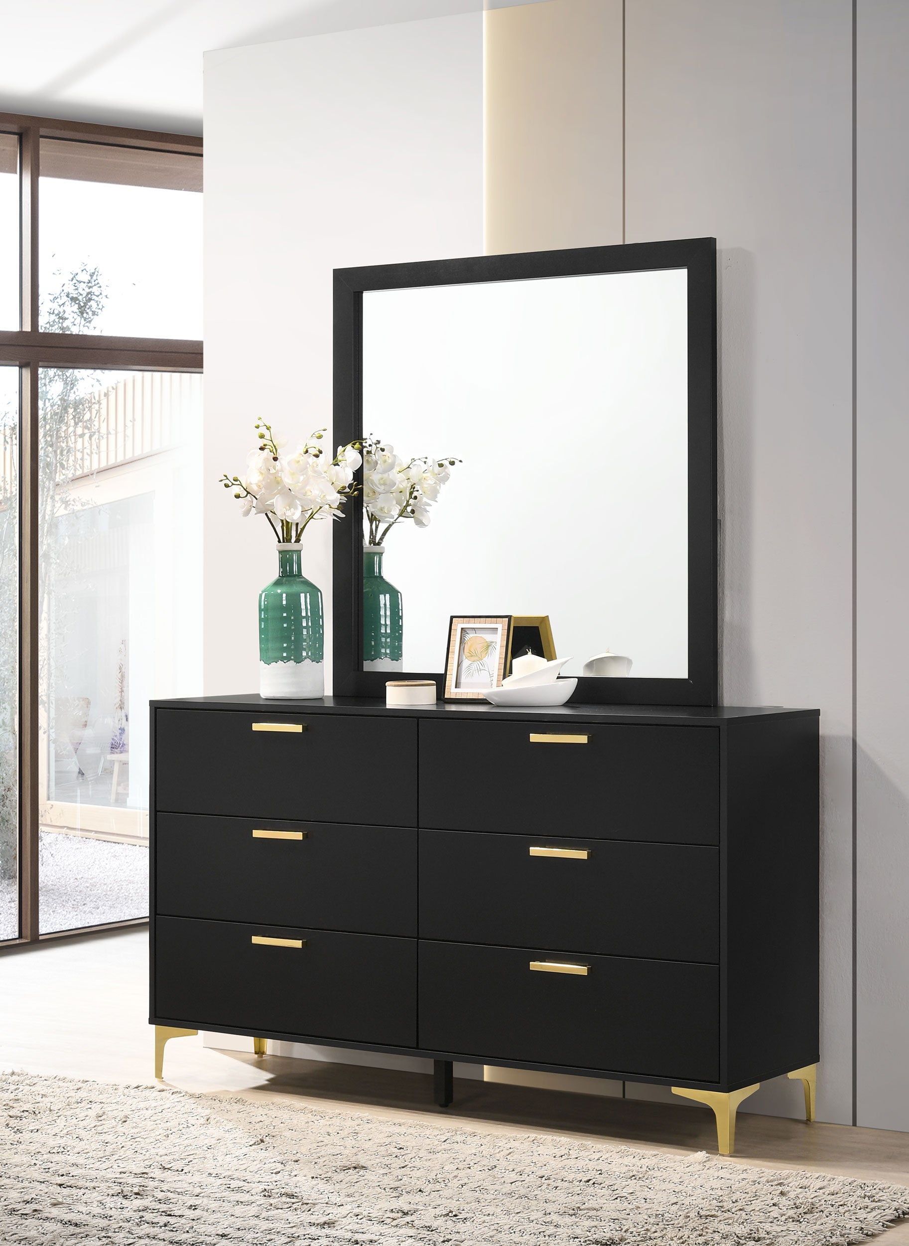 Kendall Dresser with Mirror - Ideal Furniture (Fresno,CA)