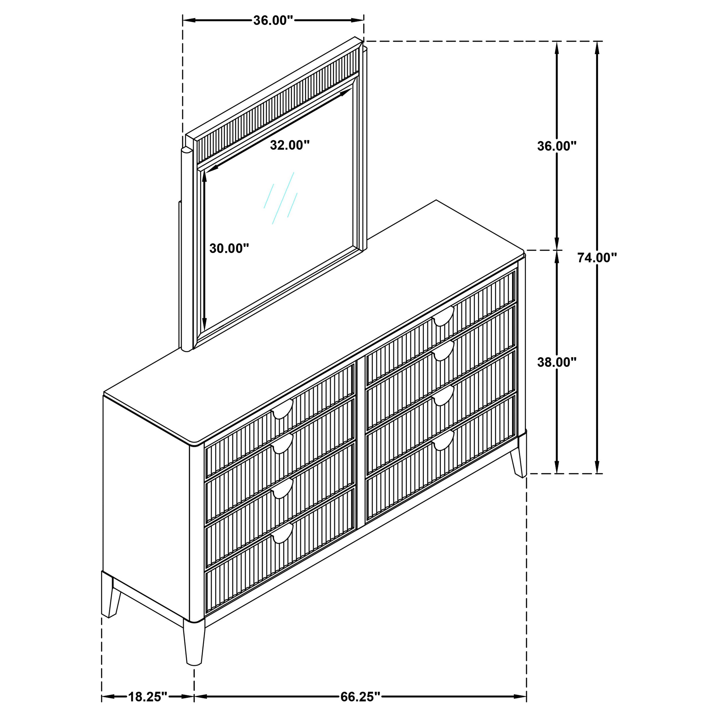 Brookmead Dresser with Mirror - Ideal Furniture (Fresno,CA)