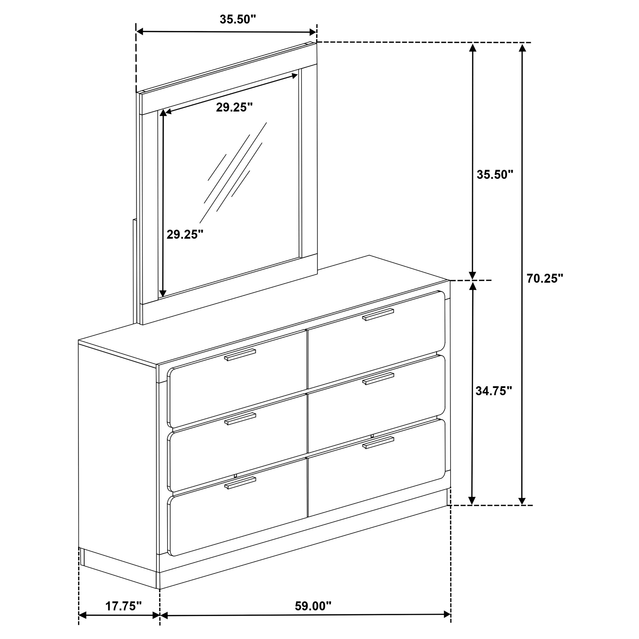 Caraway Dresser with Mirror - Ideal Furniture (Fresno,CA)