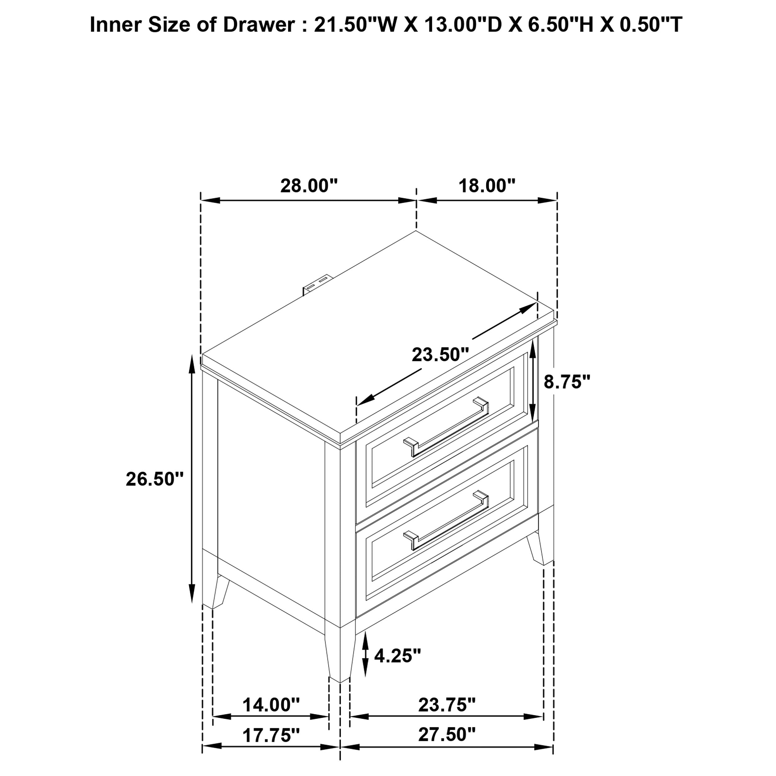 Marielle Nightstand - Ideal Furniture (Fresno,CA)