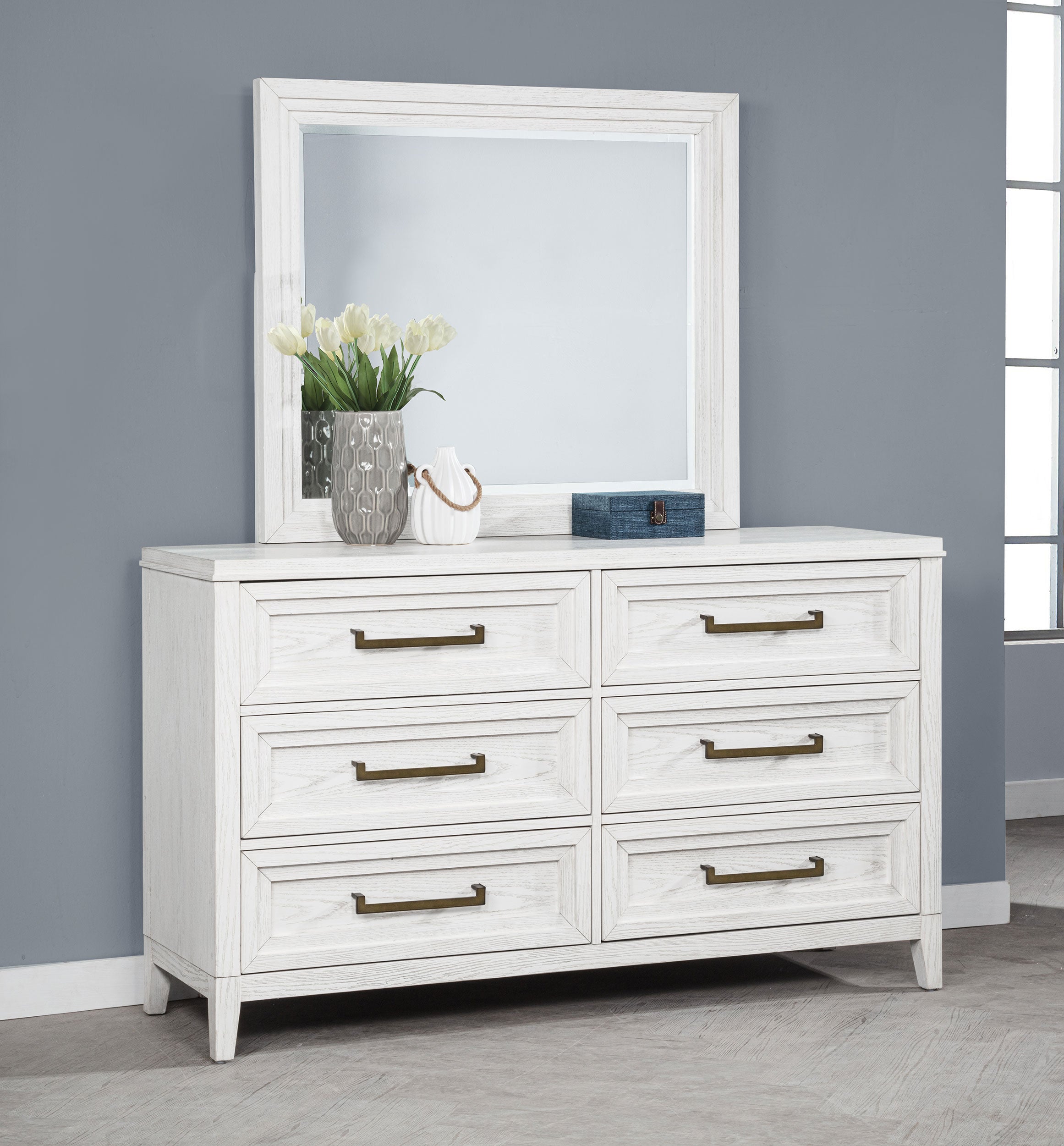 Marielle Dresser with Mirror - Ideal Furniture (Fresno,CA)