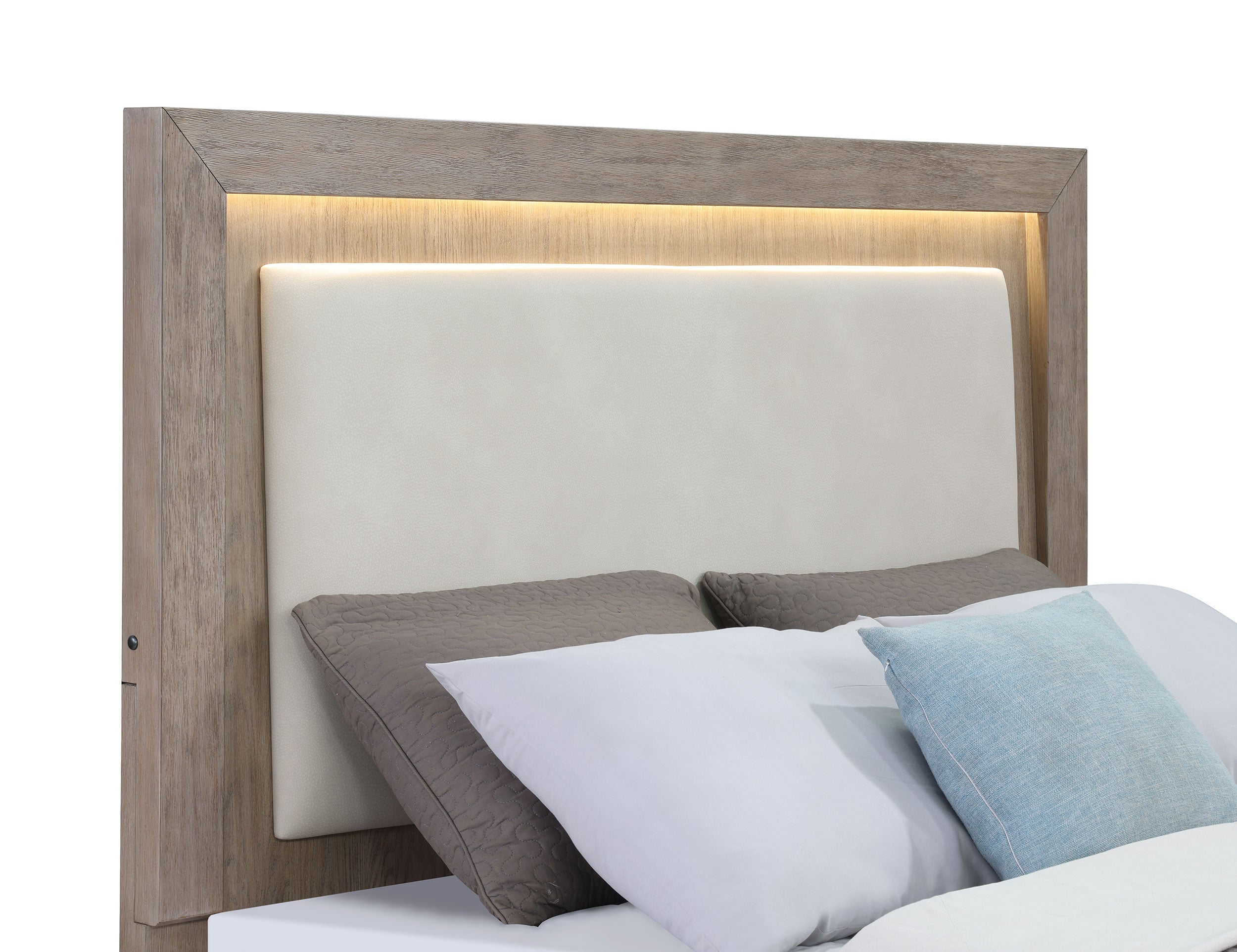Kenora Panel Platform Storage Bed with LED Lighting - Ideal Furniture (Fresno,CA)