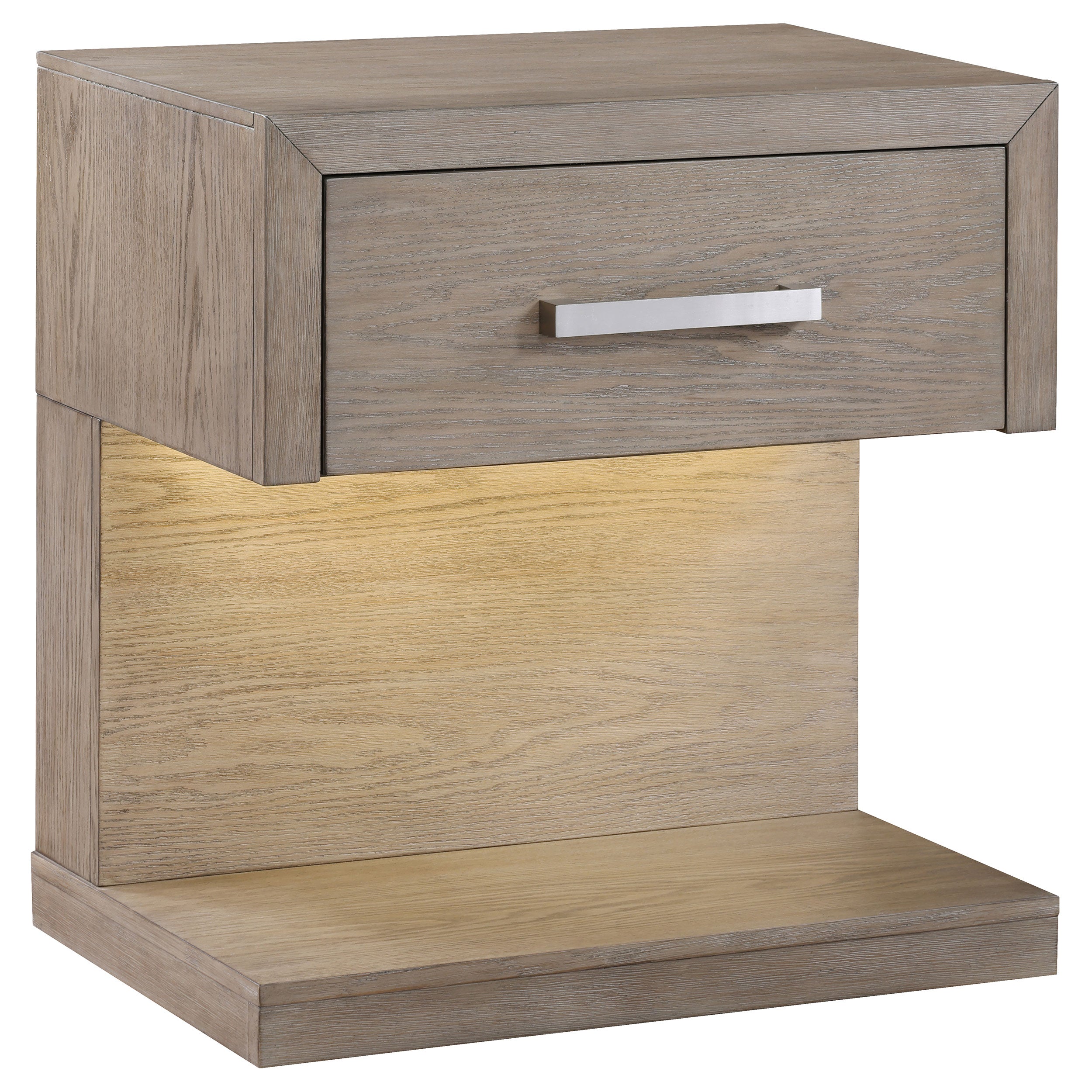 Kenora Nightstand with LED Lighting - Ideal Furniture (Fresno,CA)