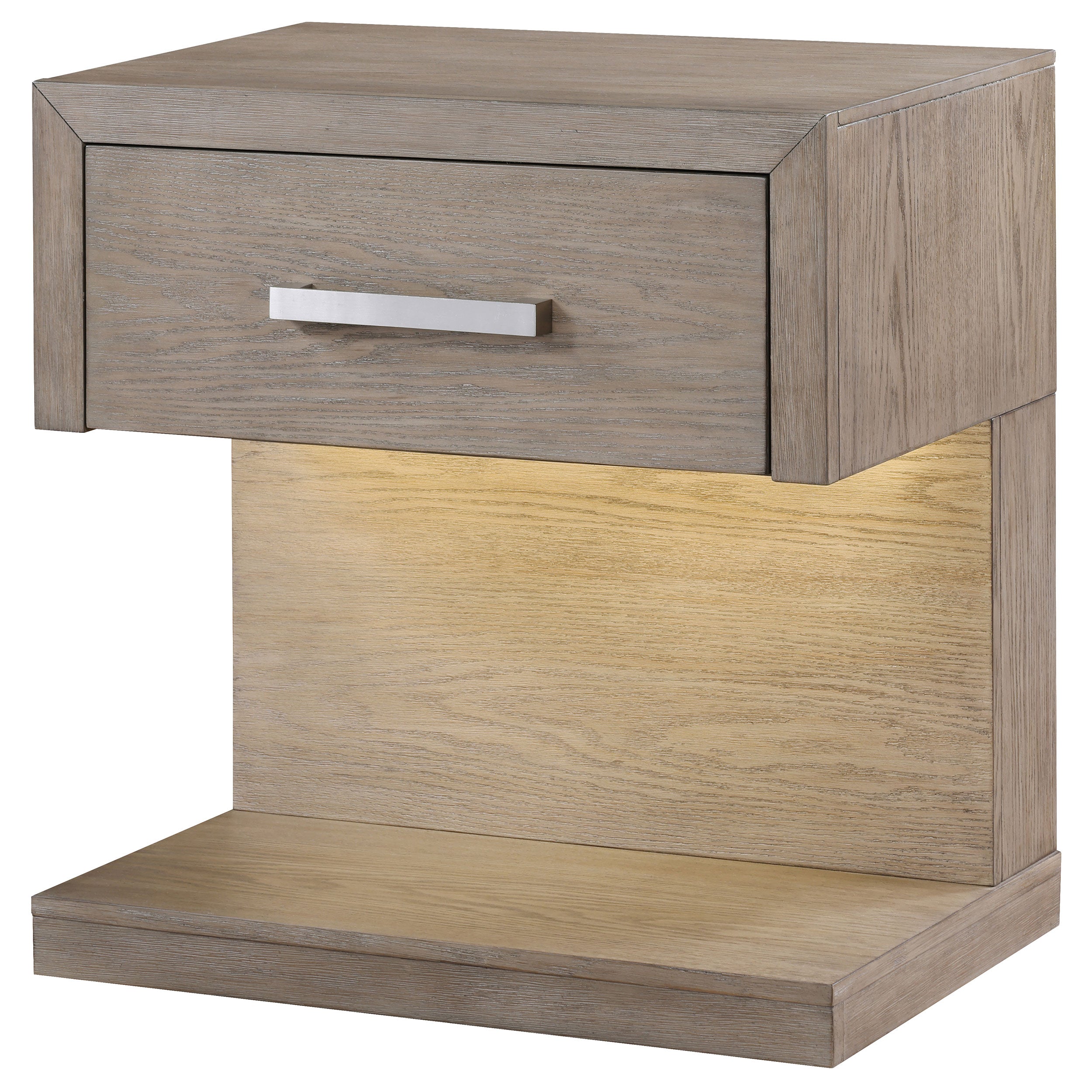 Kenora Nightstand with LED Lighting - Ideal Furniture (Fresno,CA)