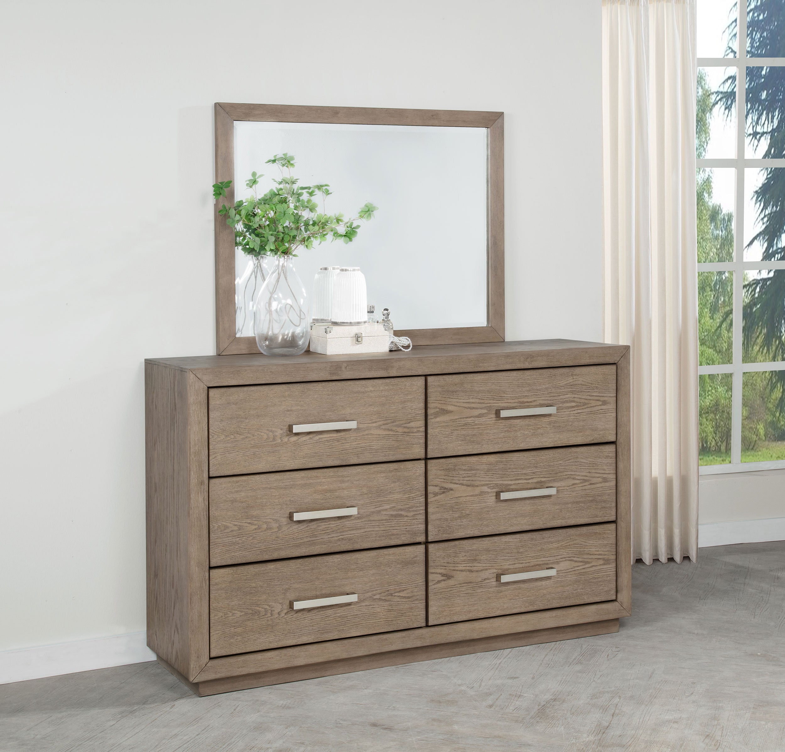 Kenora Dresser with Mirror - Ideal Furniture (Fresno,CA)