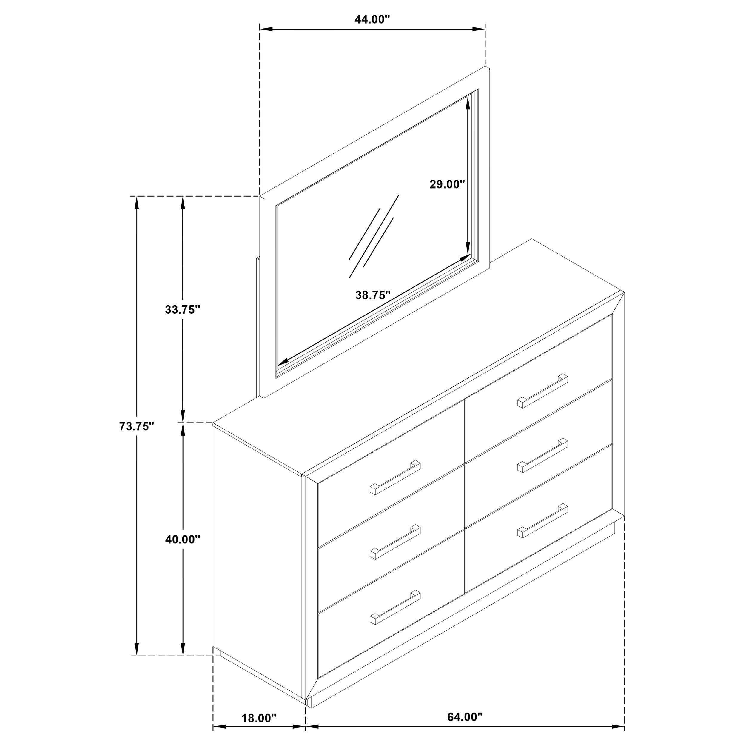 Kenora Dresser with Mirror - Ideal Furniture (Fresno,CA)