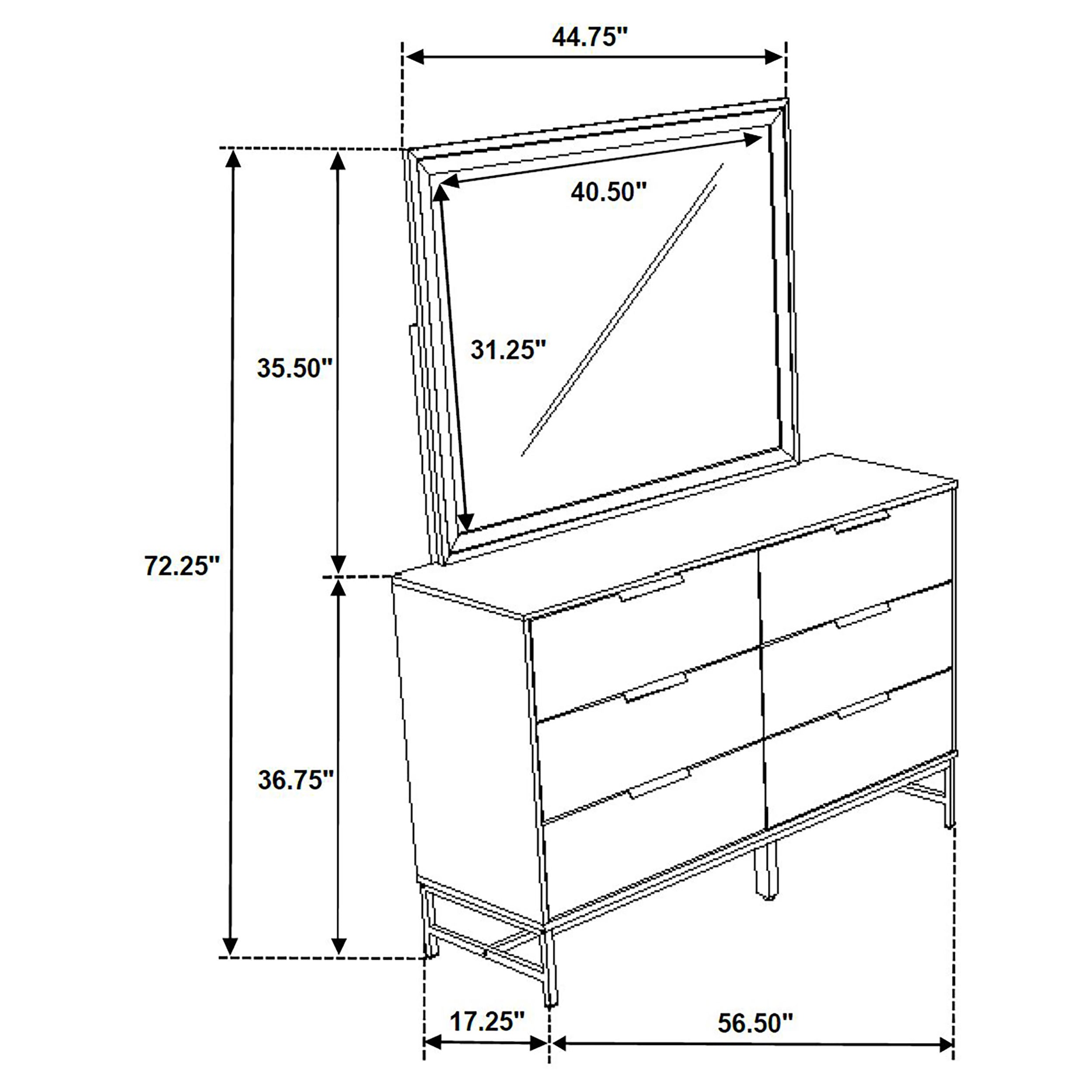 Sonora Dresser with Mirror - Ideal Furniture (Fresno,CA)