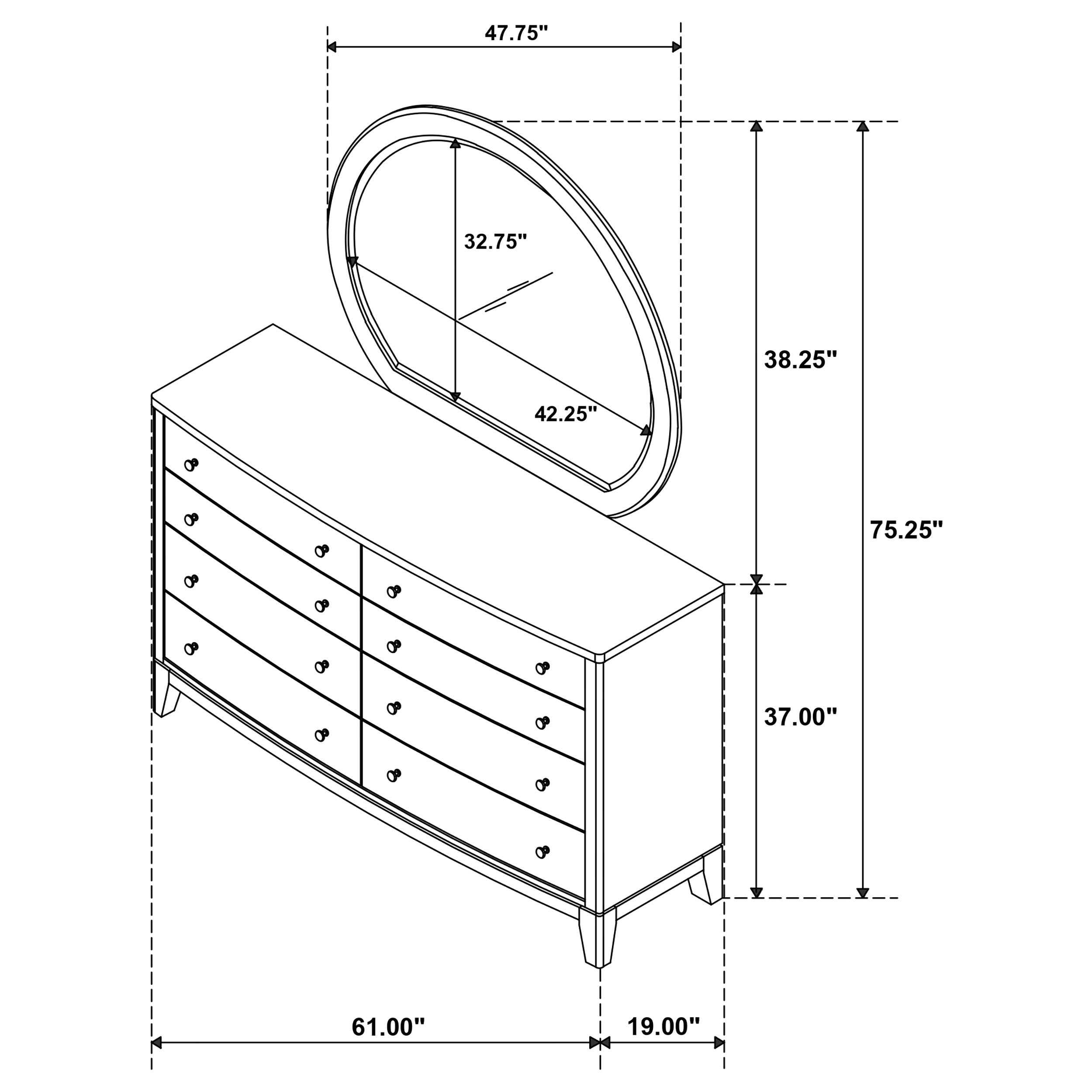 Granada Dresser with Mirror - Ideal Furniture (Fresno,CA)
