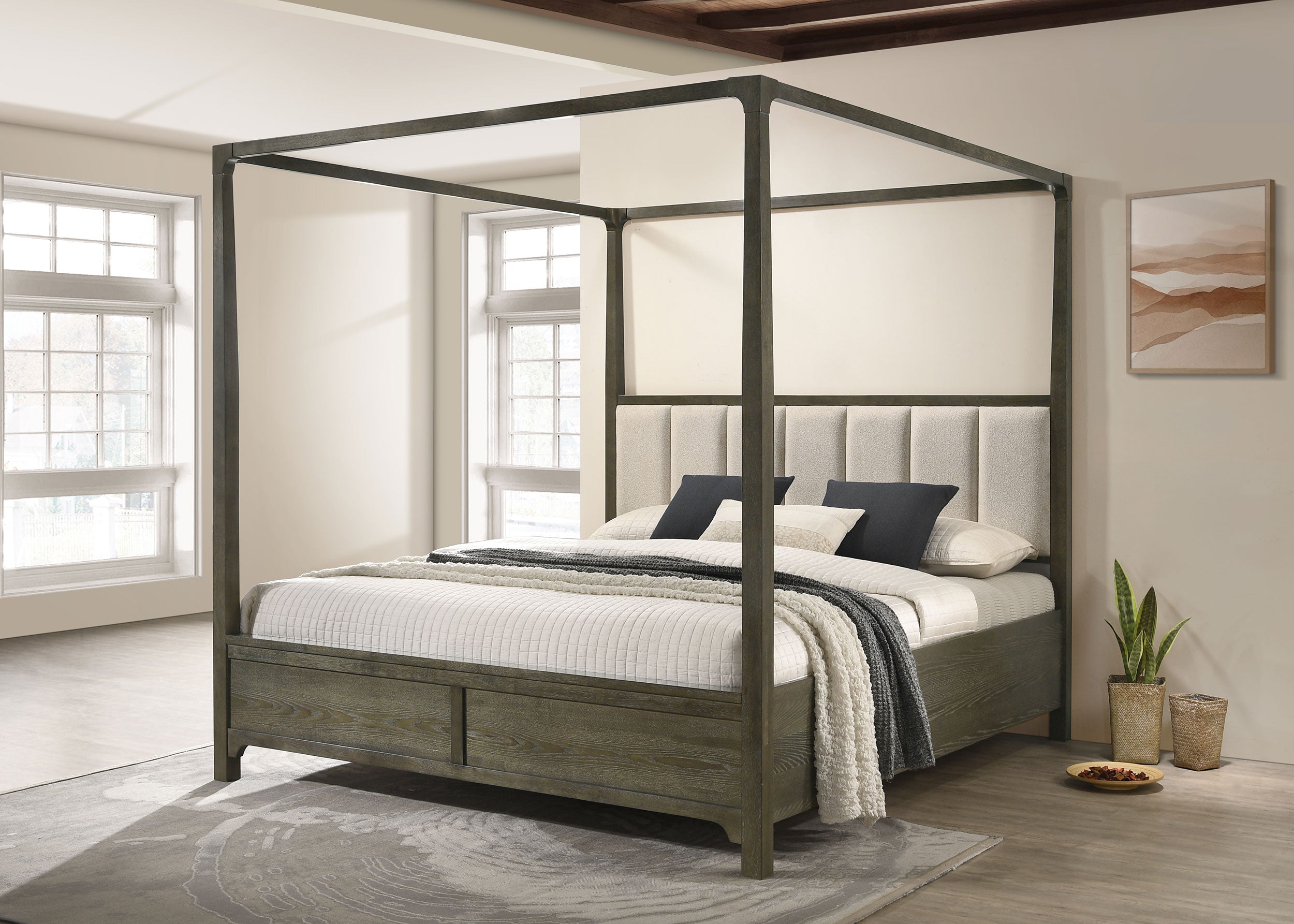Gran Park Canopy Panel Bed - Ideal Furniture (Fresno,CA)