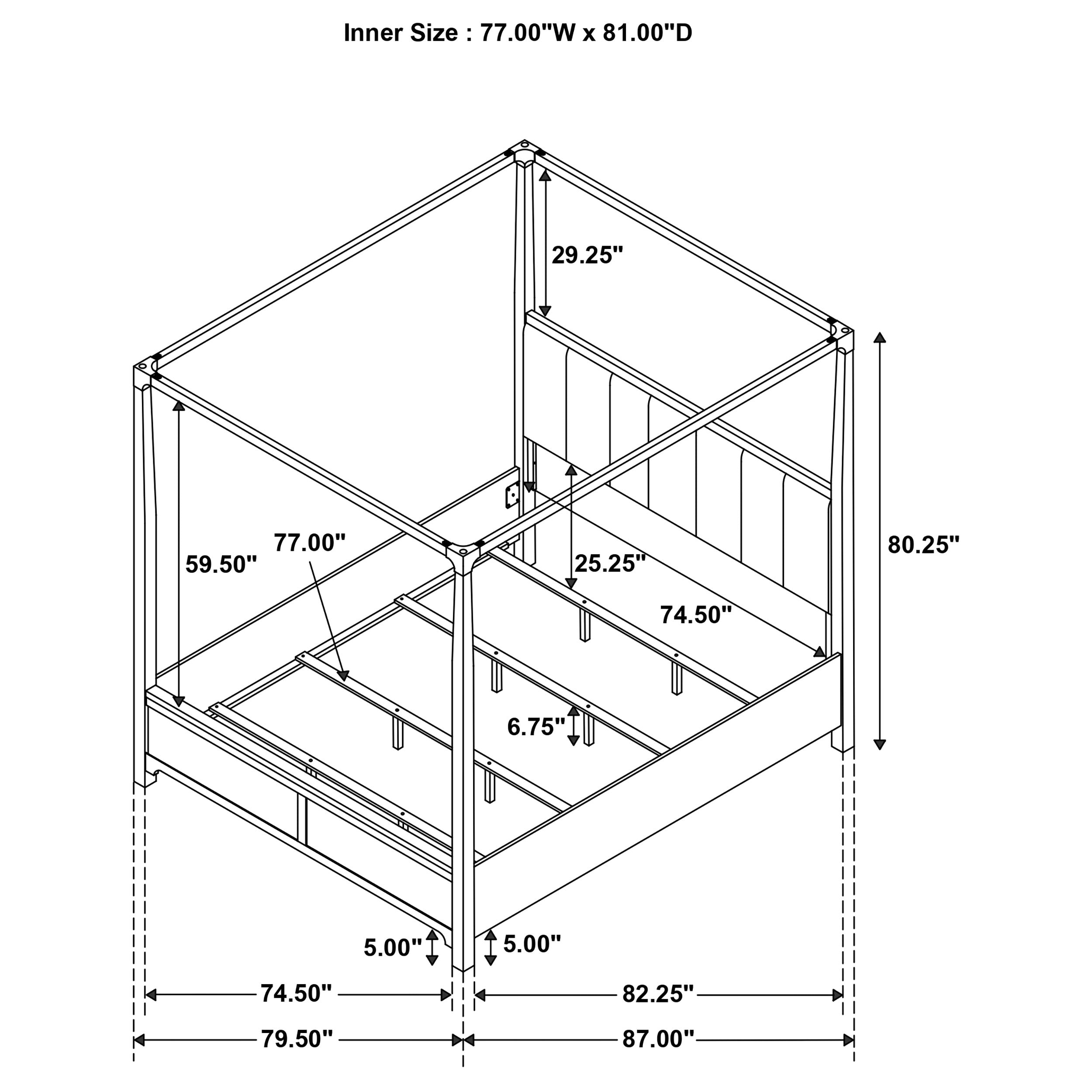 Gran Park Canopy Panel Bed - Ideal Furniture (Fresno,CA)