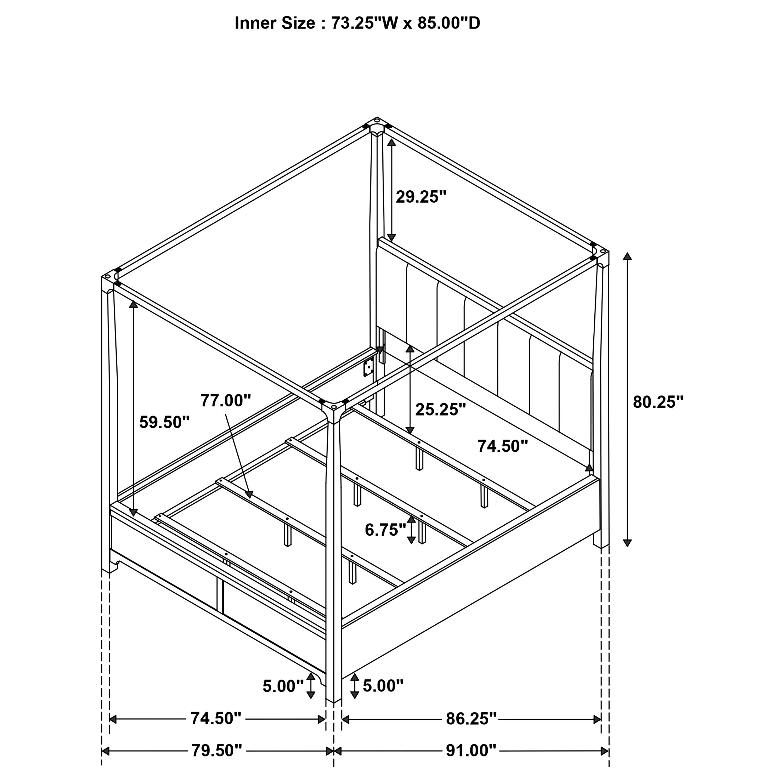 Gran Park Canopy Panel Bed - Ideal Furniture (Fresno,CA)