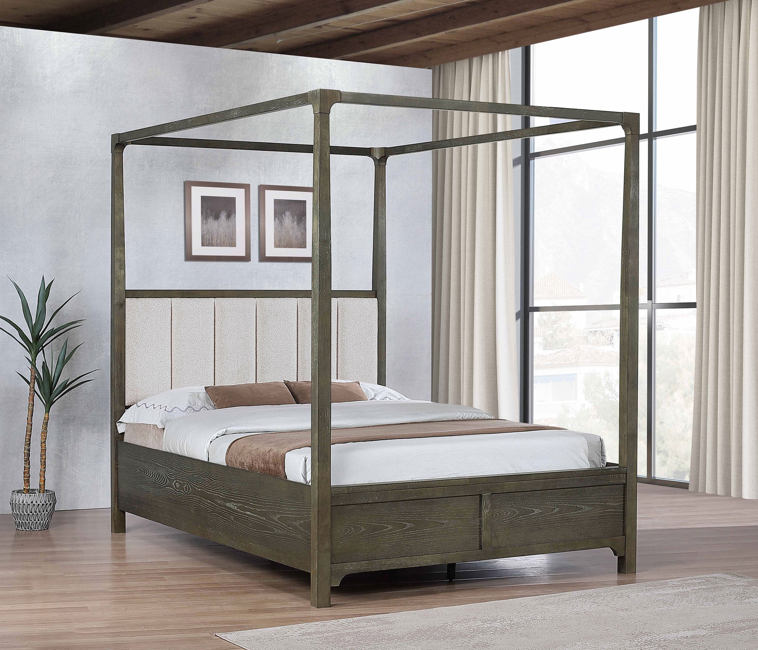 Gran Park Canopy Panel Bed - Ideal Furniture (Fresno,CA)