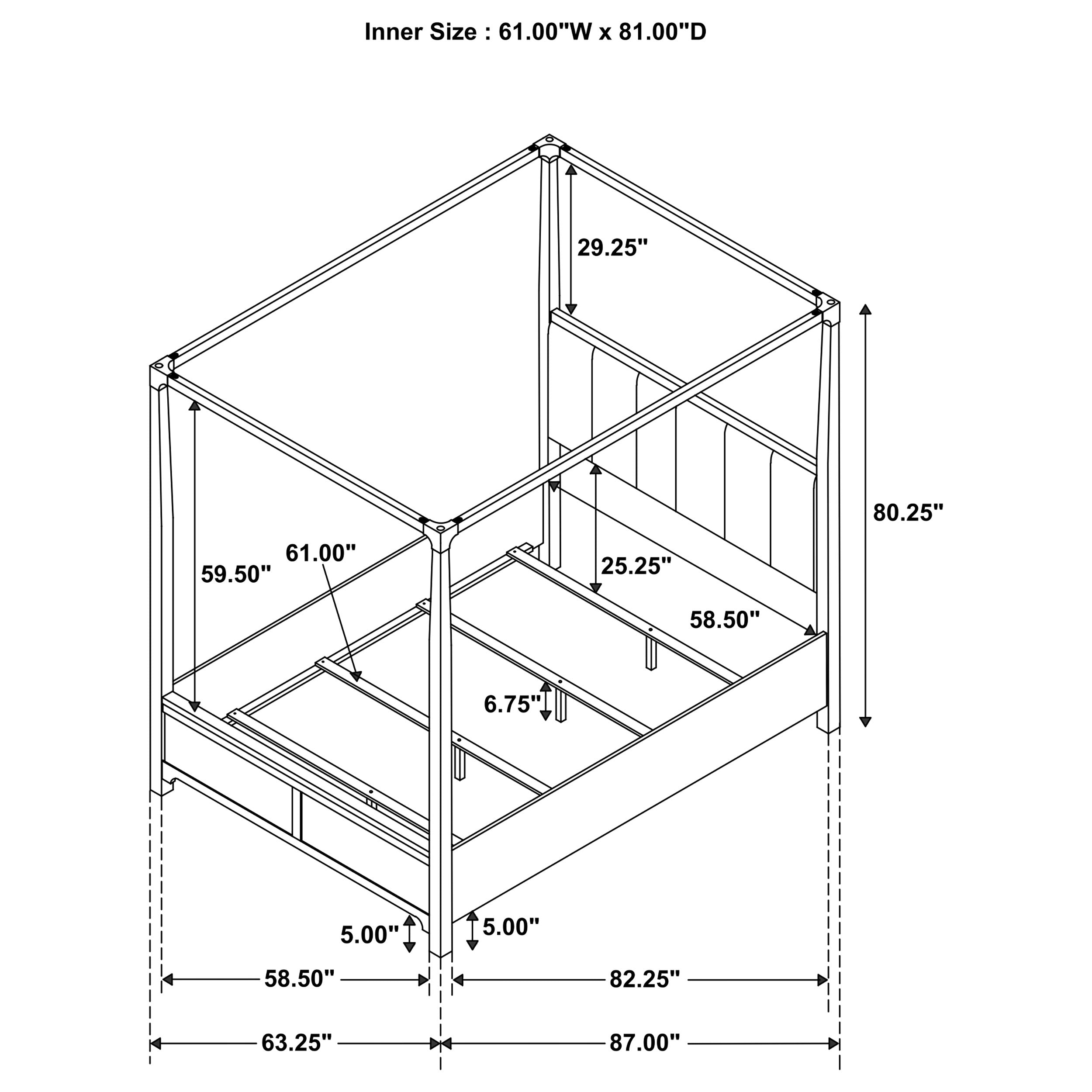 Gran Park Canopy Panel Bed - Ideal Furniture (Fresno,CA)
