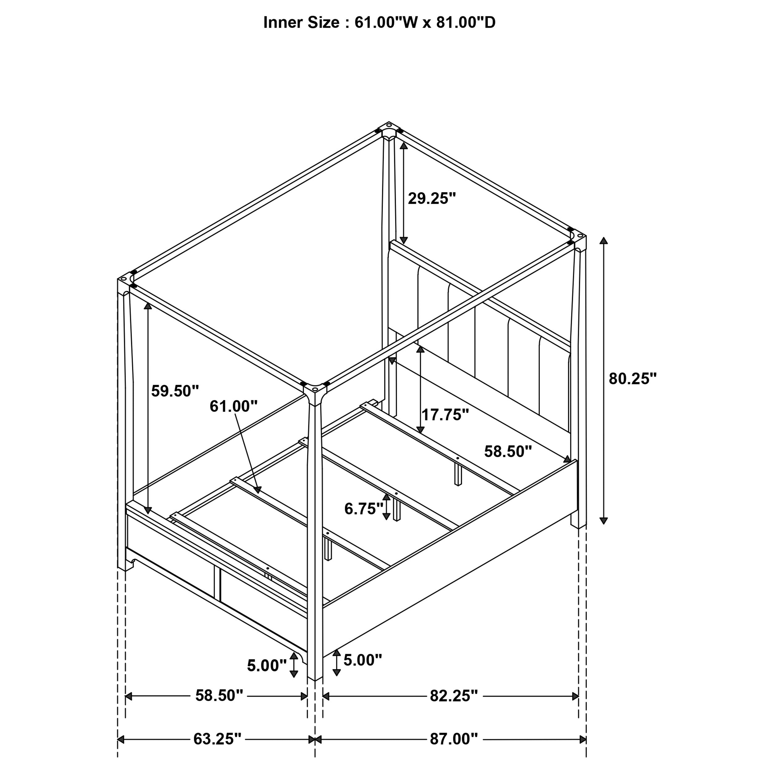 Gran Park Canopy Panel Bed - Ideal Furniture (Fresno,CA)