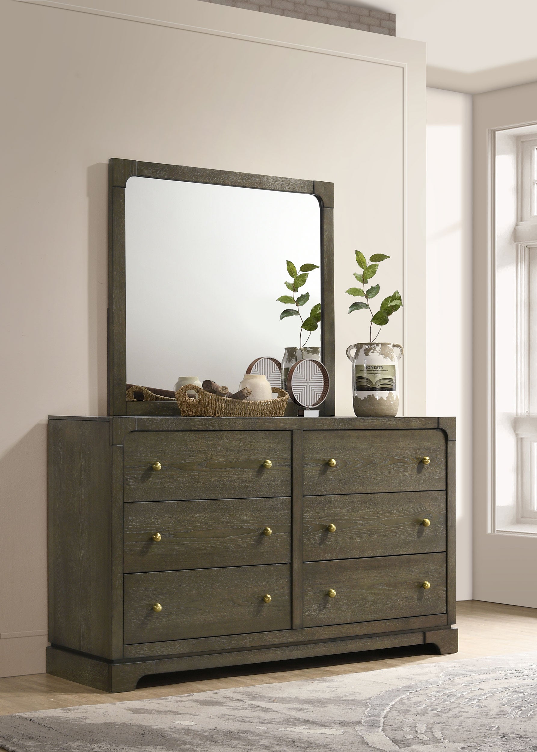 Gran Park Dresser with Mirror - Ideal Furniture (Fresno,CA)