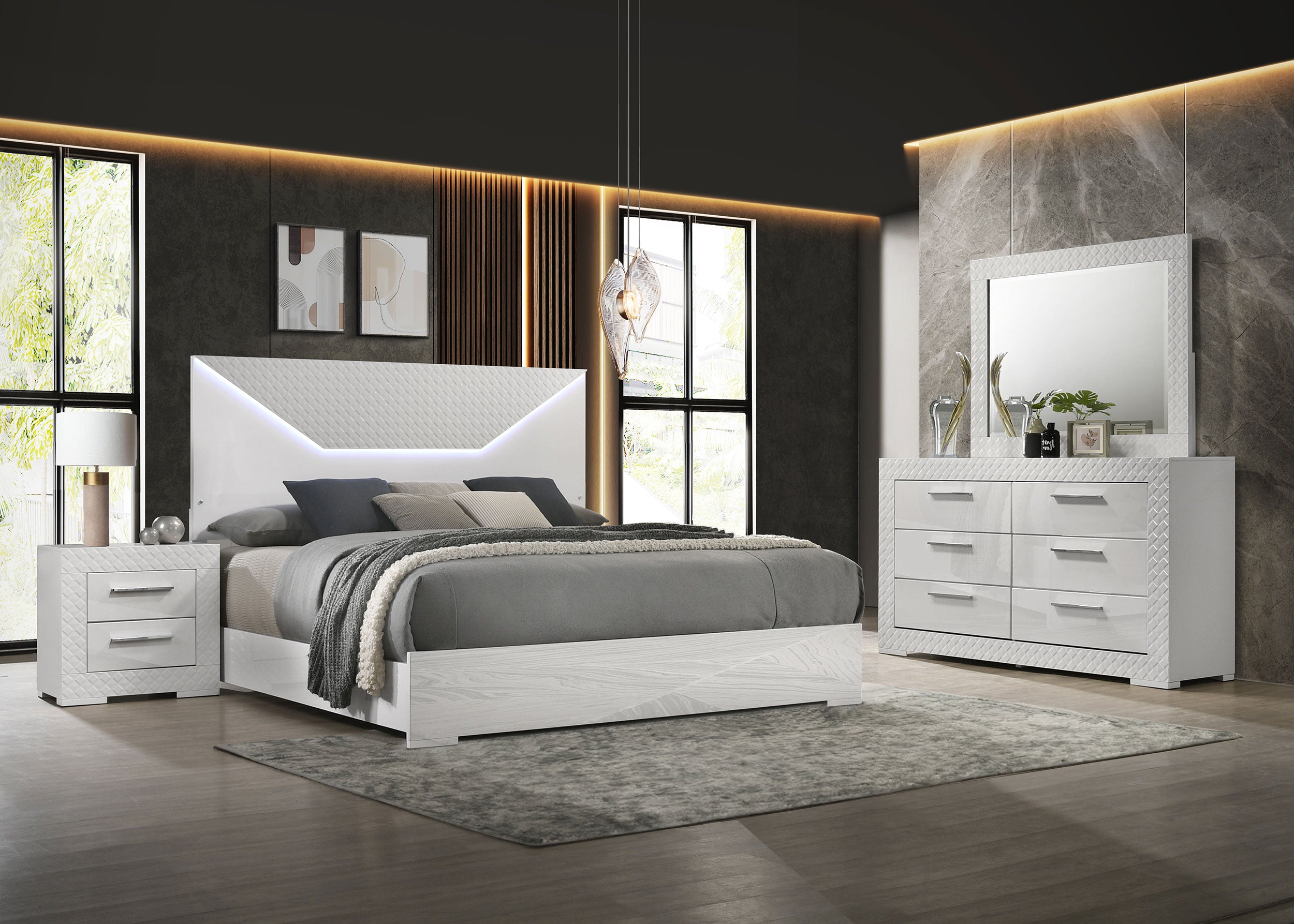 Ives 4 Pc Bedroom Set - Ideal Furniture (Fresno,CA)