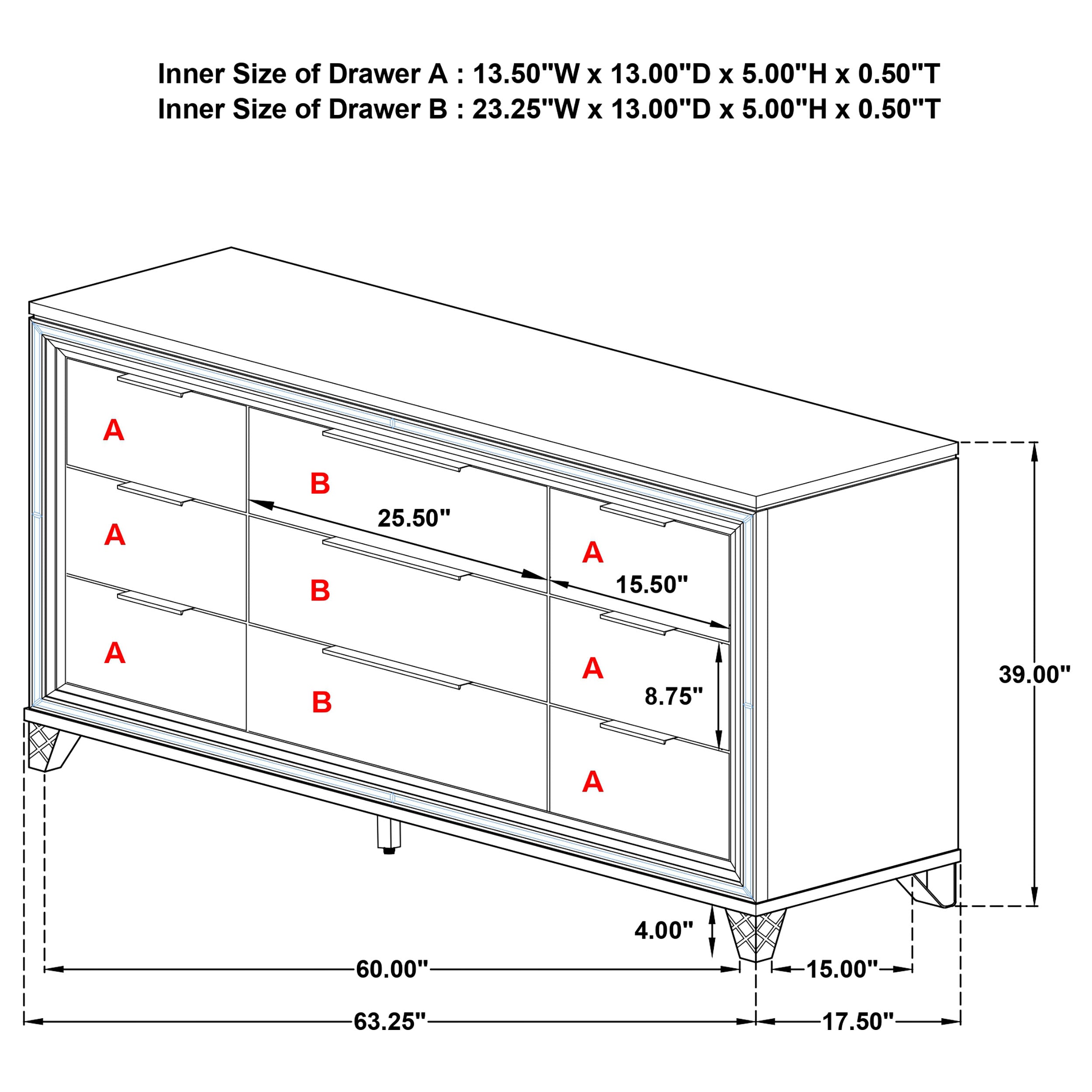 Marmore Bedroom Set - Ideal Furniture (Fresno,CA)