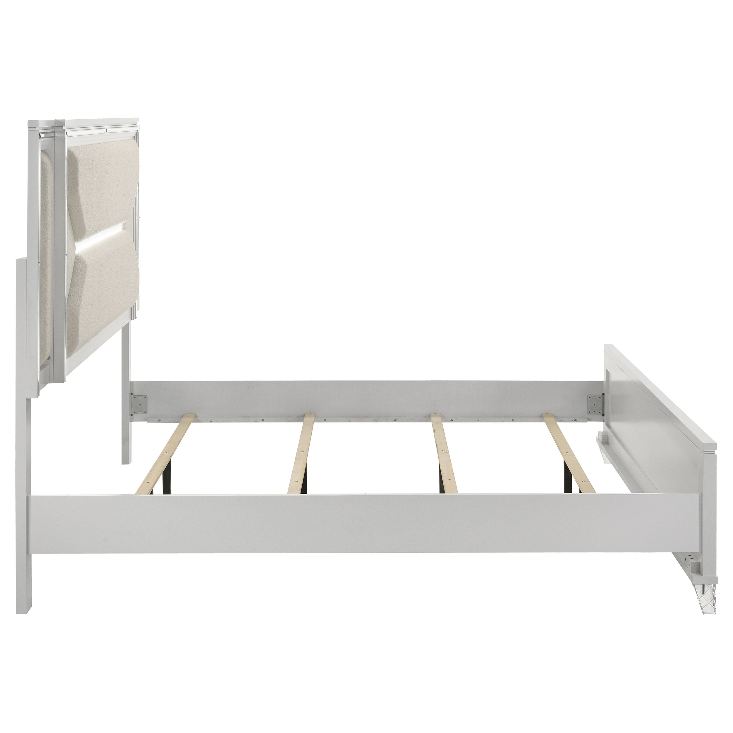 Marmore Panel Bed with LED Lighting - Ideal Furniture (Fresno,CA)