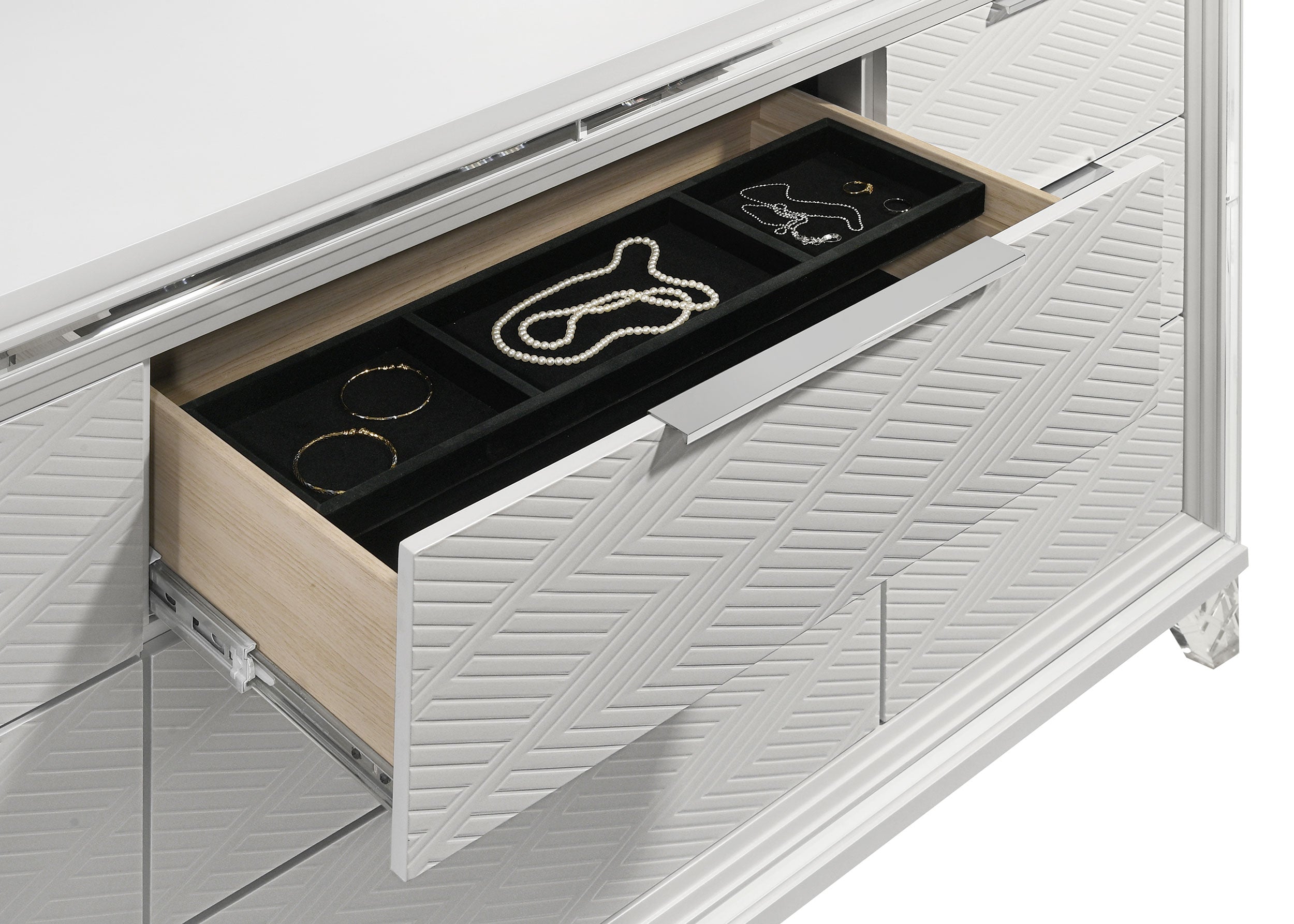 Marmore 4 Pc Bedroom Set - Ideal Furniture (Fresno,CA)