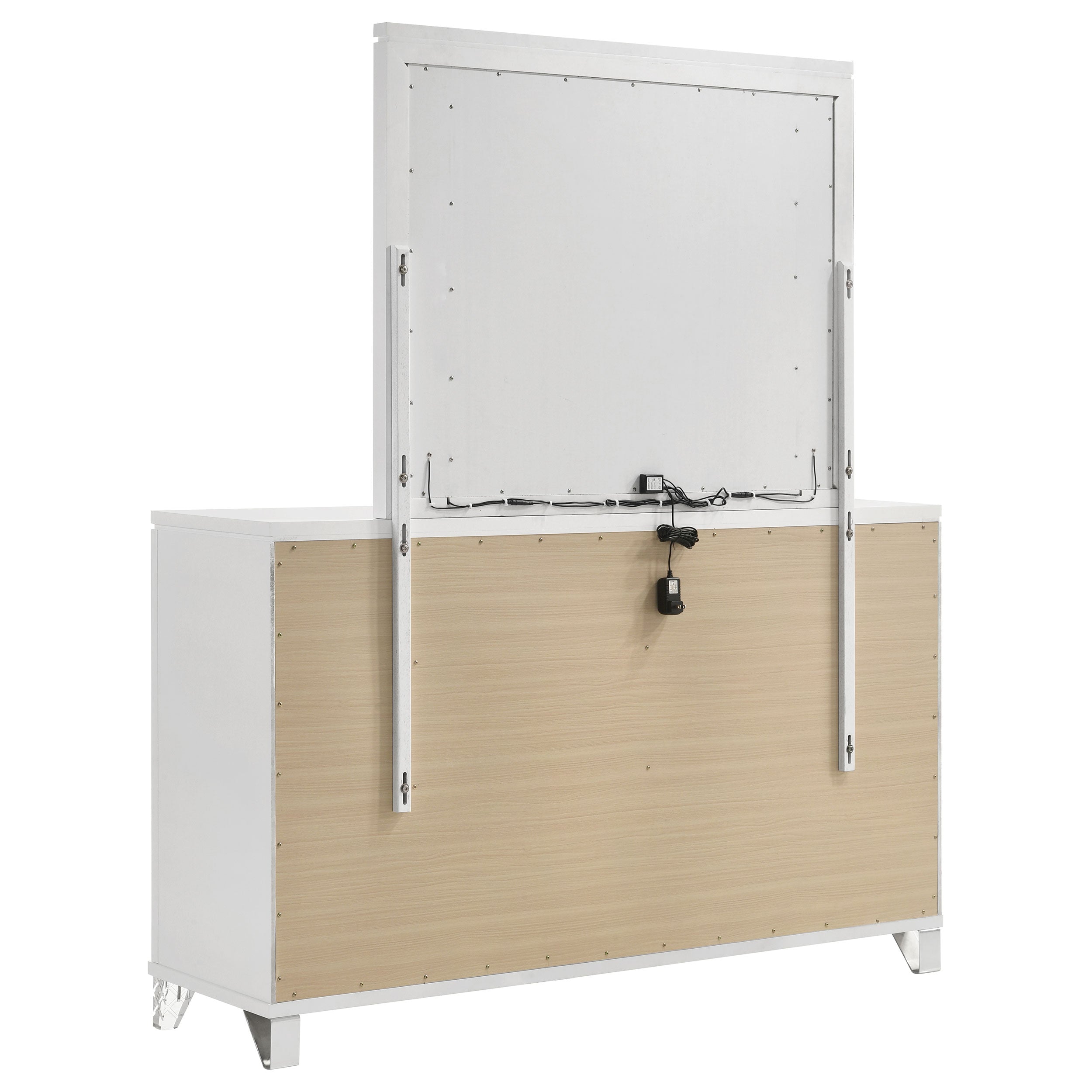 Marmore Dresser with Mirror - Ideal Furniture (Fresno,CA)