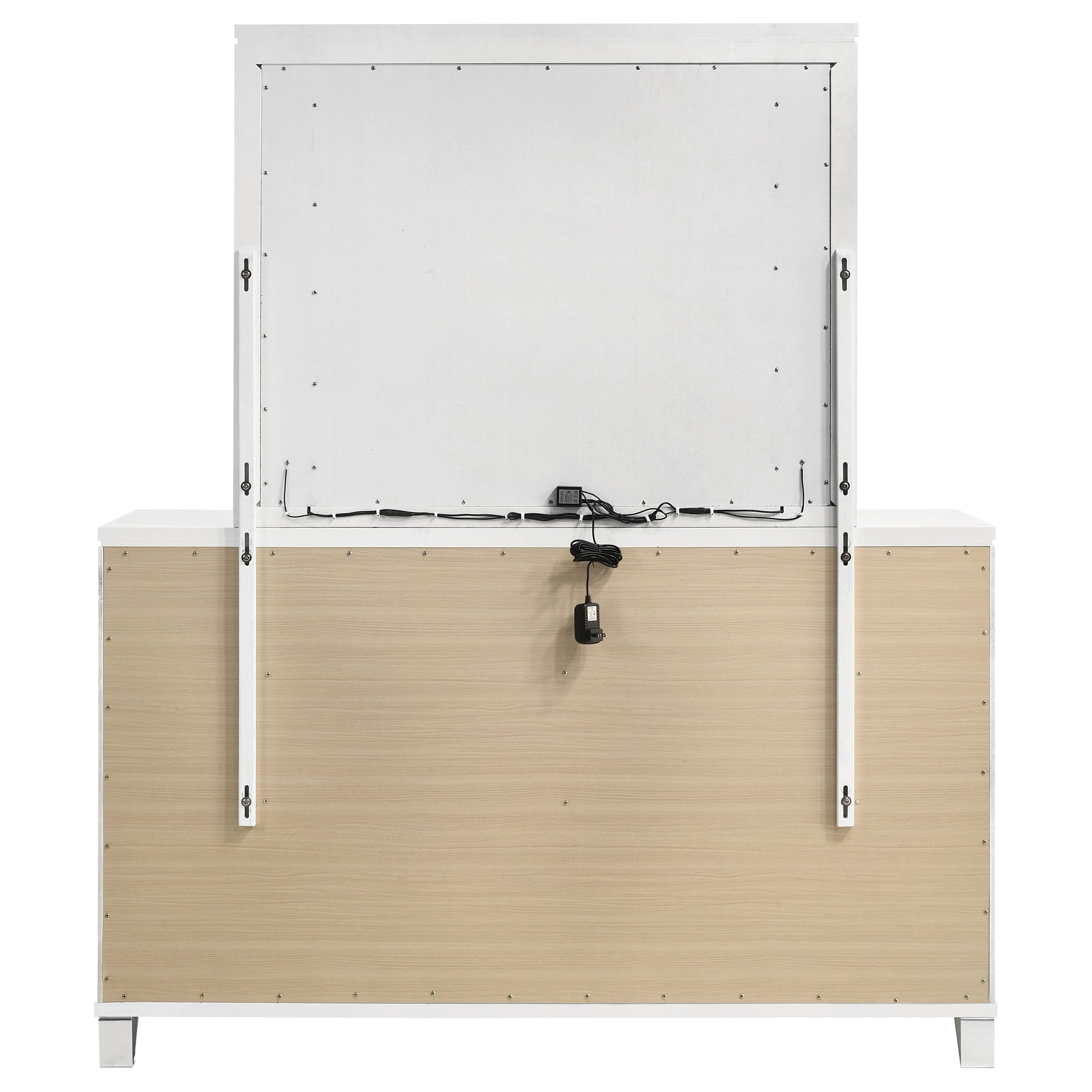 Marmore Dresser with Mirror - Ideal Furniture (Fresno,CA)