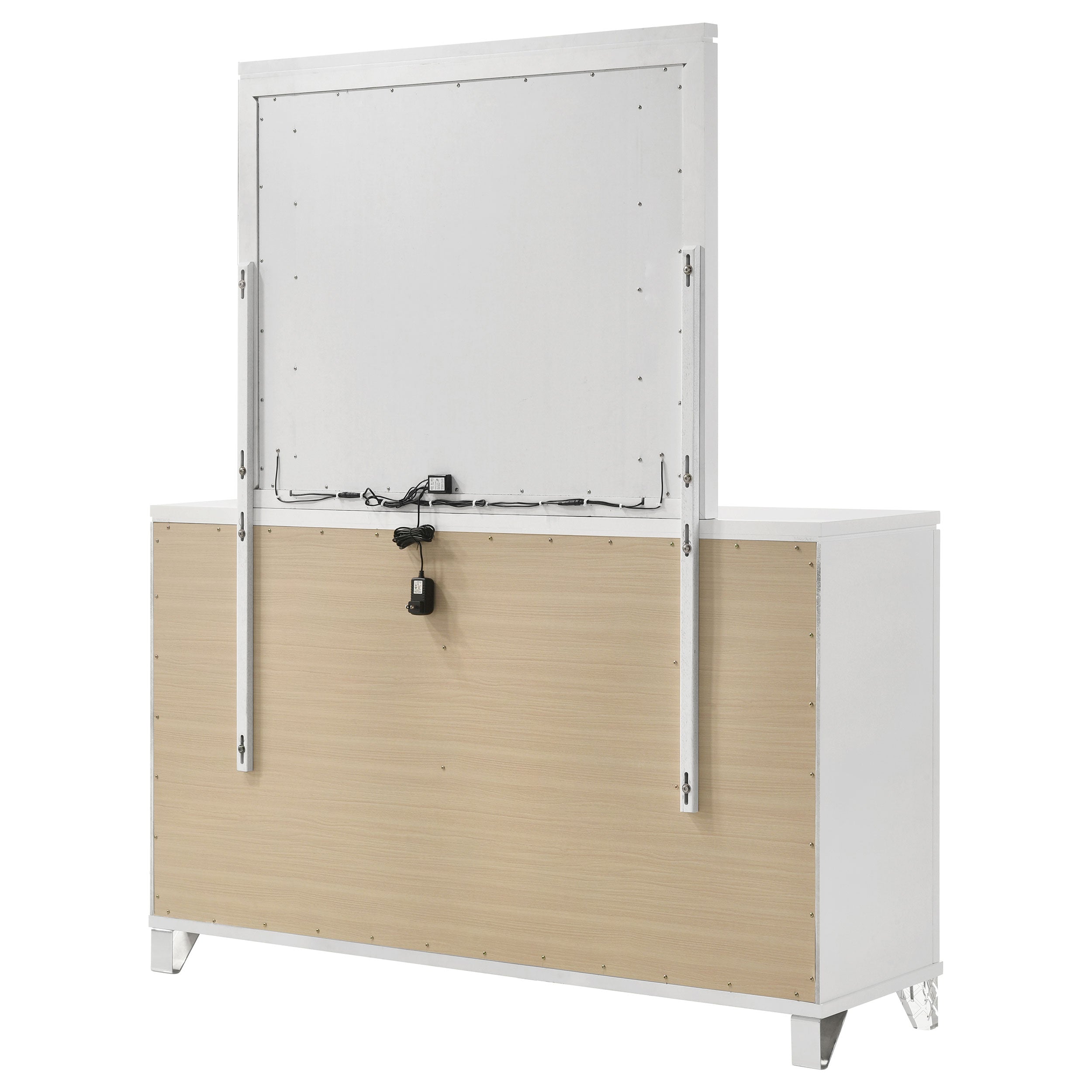 Marmore Dresser with Mirror - Ideal Furniture (Fresno,CA)