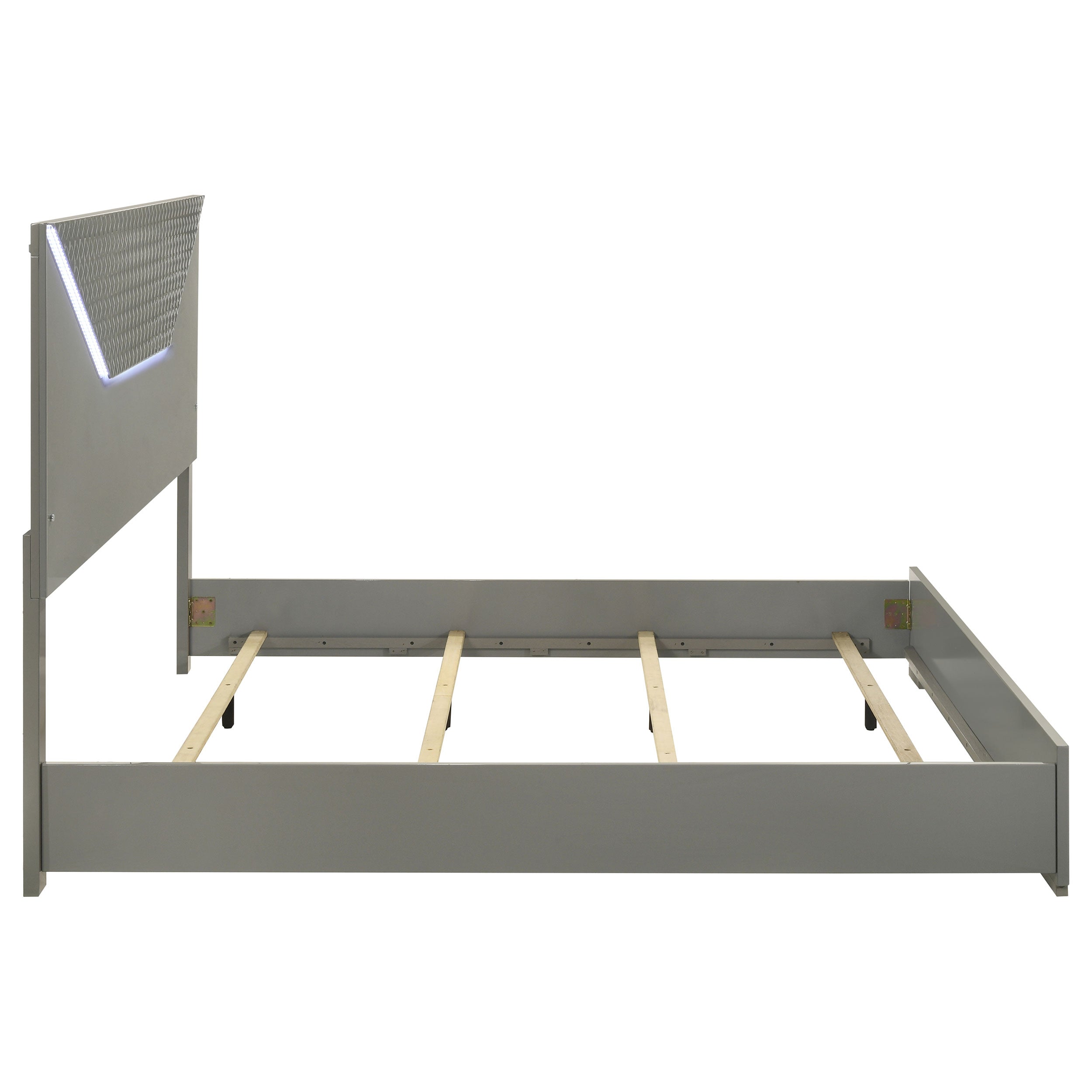 Ives Panel Bed with LED Lighting - Ideal Furniture (Fresno,CA)