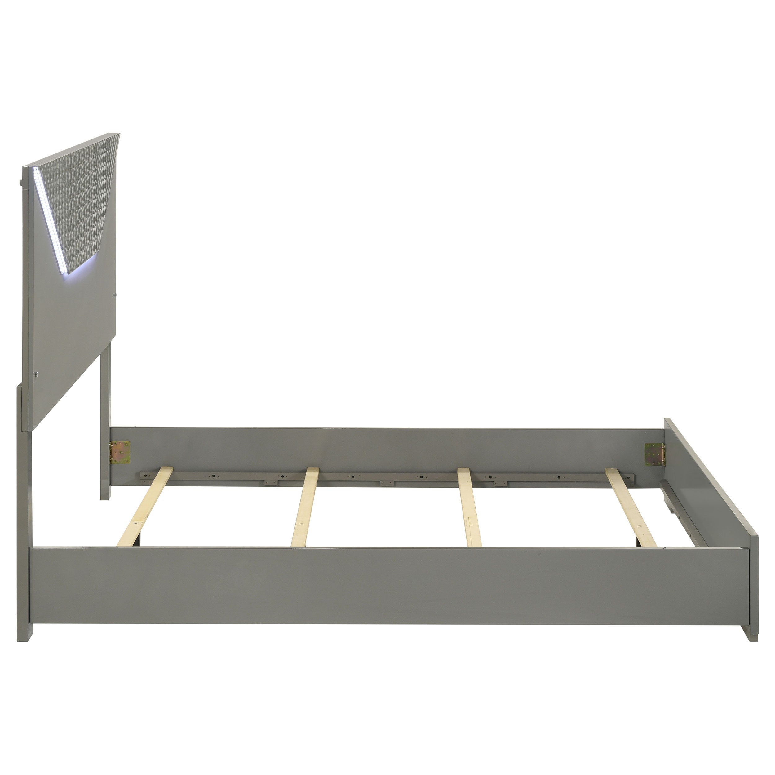 Ives Panel Bed with LED Lighting - Ideal Furniture (Fresno,CA)