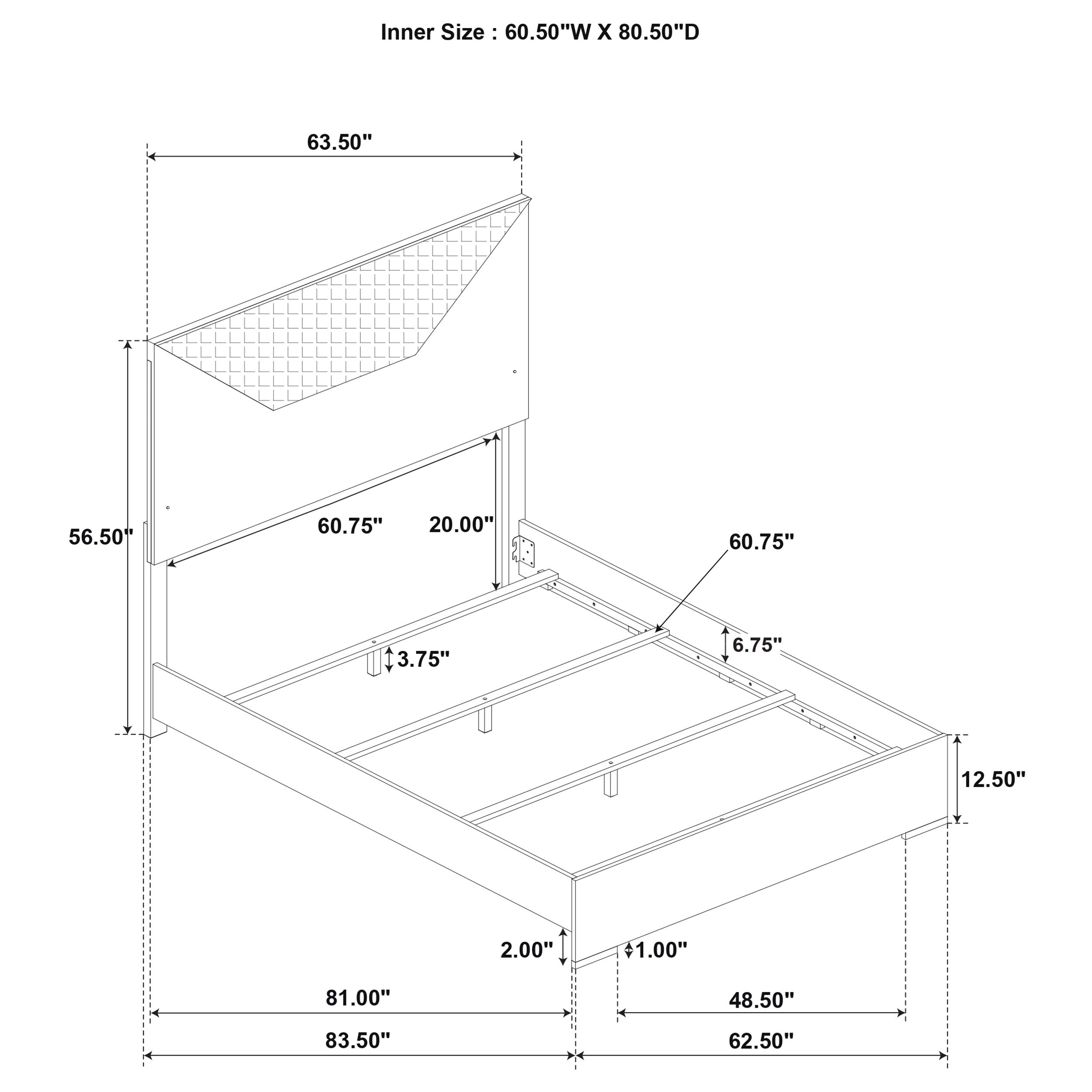 Ives Panel Bed with LED Lighting - Ideal Furniture (Fresno,CA)