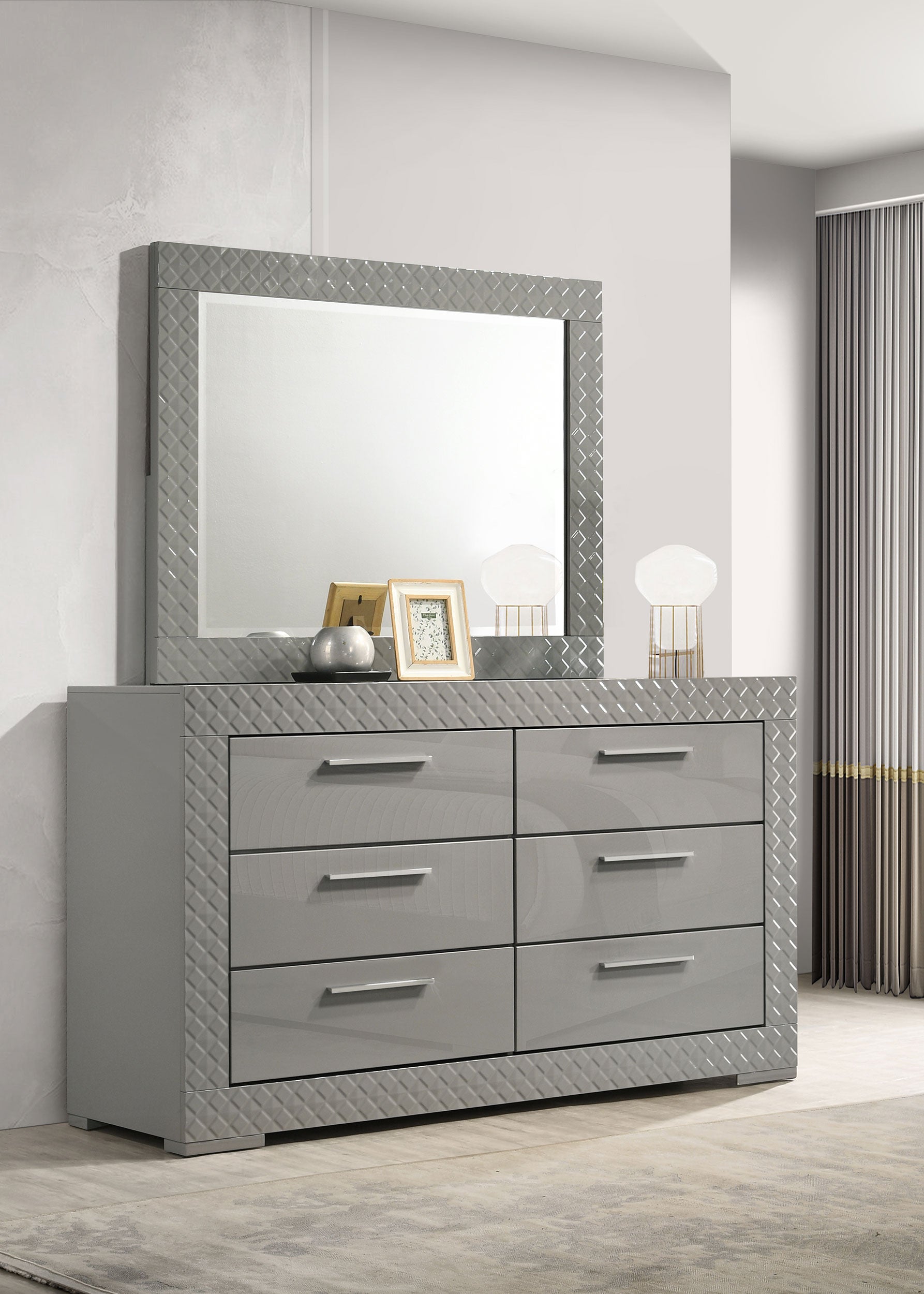 Ives Dresser with Mirror - Ideal Furniture (Fresno,CA)
